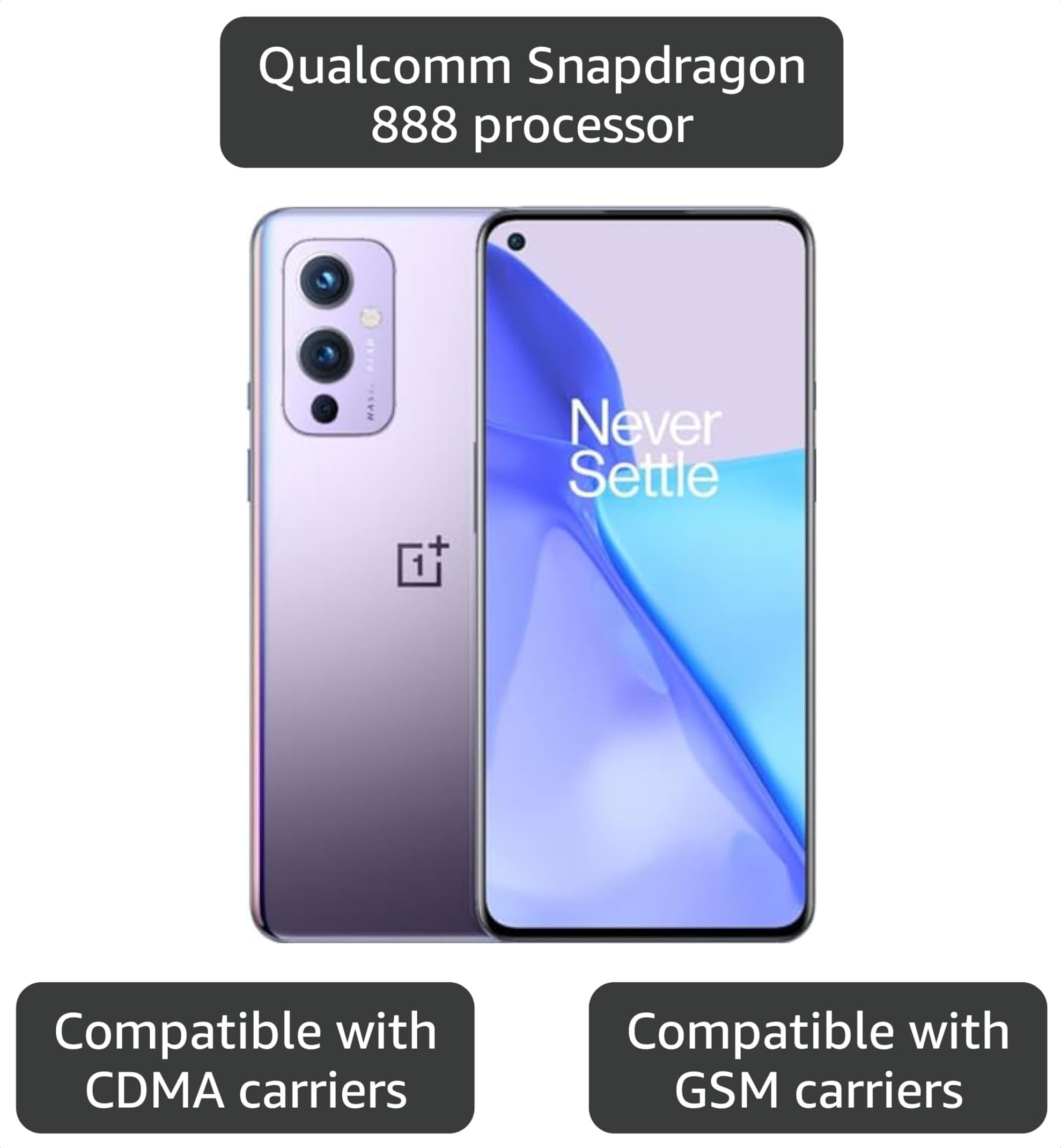 Amazon.com: OnePlus 9 5G, 128GB + 8GB RAM, Winter Mist - Unlocked