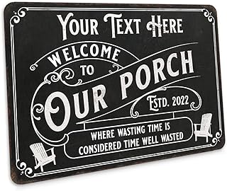 Personalized Porch Sign Welcome to Our Porch Sign Custom Family Name Pat...