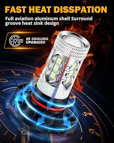 Miniatura 6 de Auxbeam - Bombilla LED para luces de señal, giro, freno, estacionamiento, trasera, DRL y antiniebla (2 unidades)