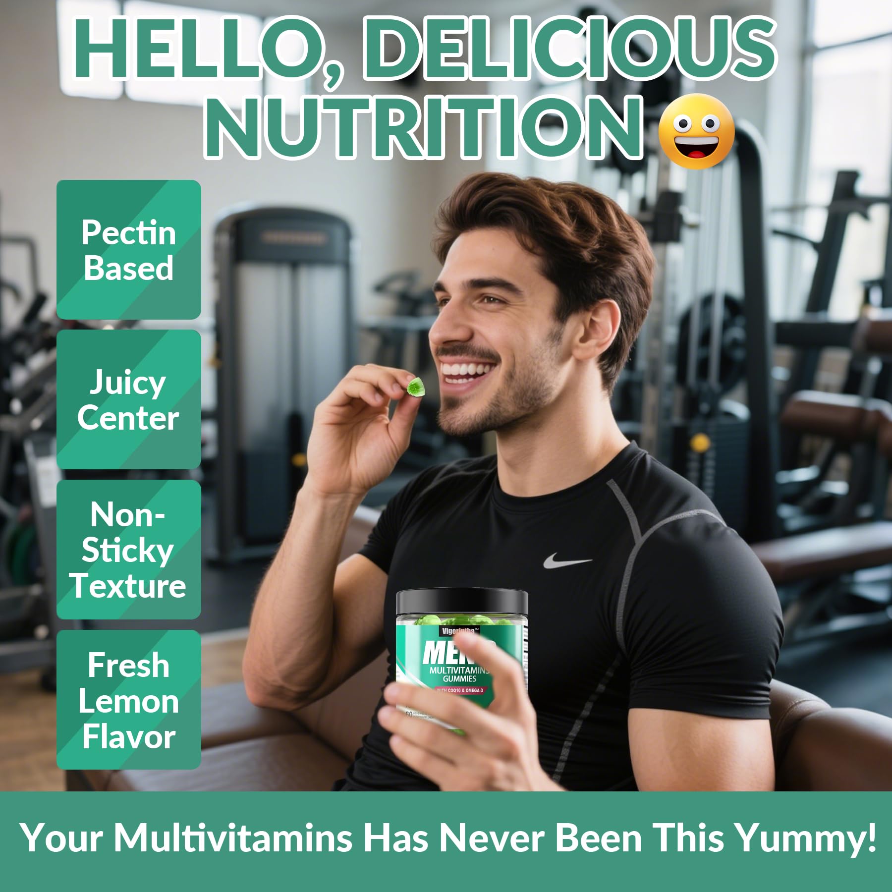 2 Pack Mens Multivitamins Gummies- Methylated Multivitamin for Men with COQ 10, Vegan Omega 3, Vitamins A C E D3 K2 B6 B12 B1 B2, Daily Mens Vitamins for Energy, Immunity, Sugar Free, 120 count — Amazon image 5