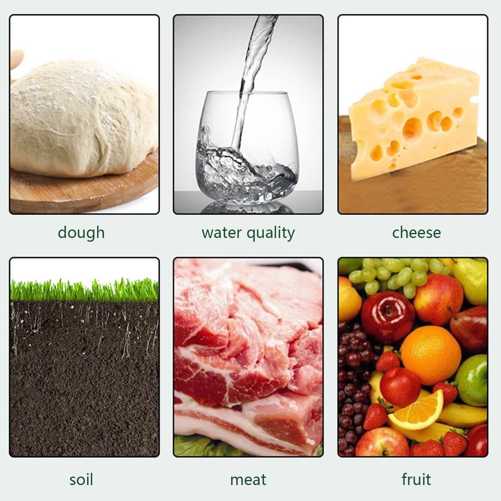 Misuratore di pH del suolo e della carne con display digitale dispositivo test pH facile rilevamento preciso del pH carne misuratore di temperatura del tester ph del suolo