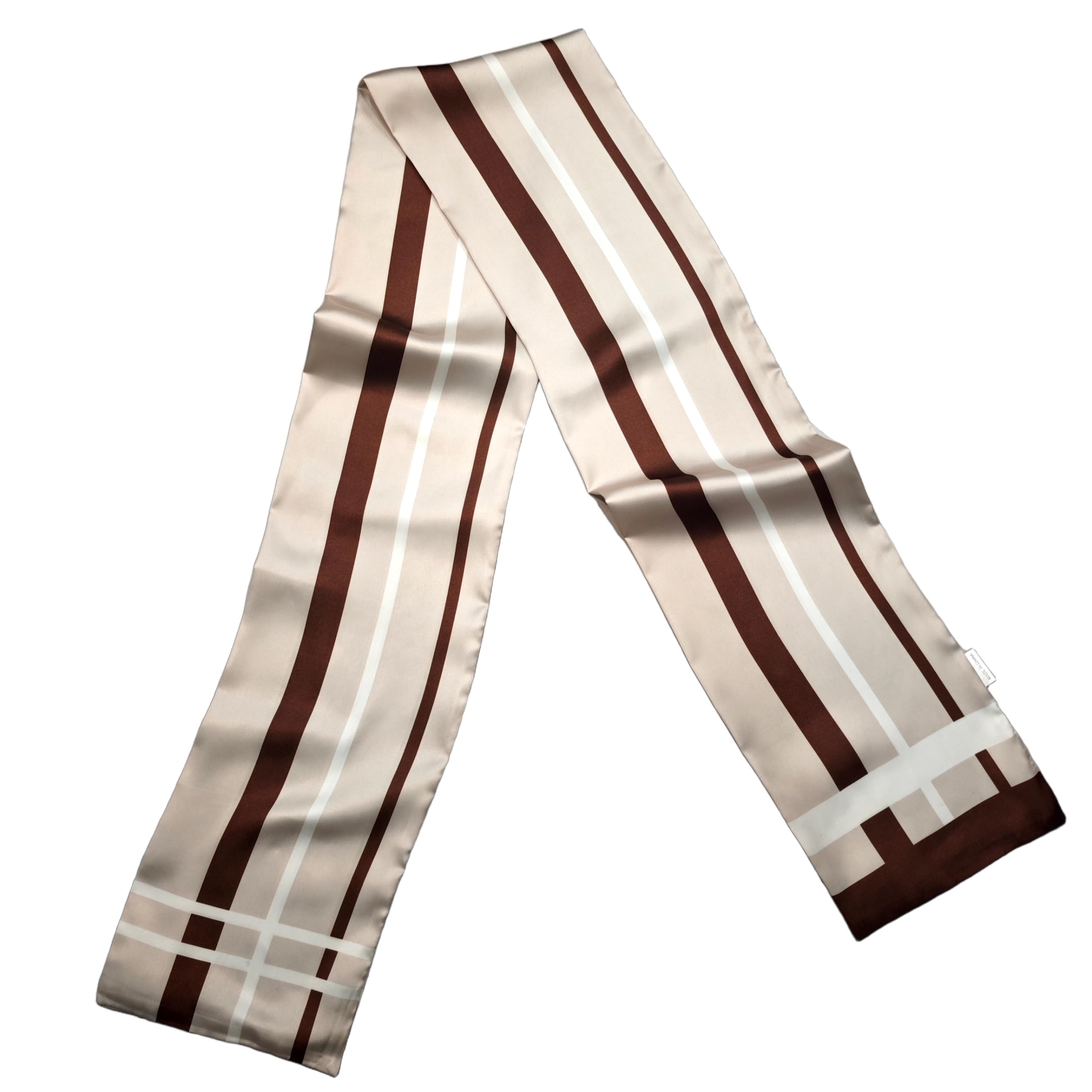 GIMIRO Elegantes Seidenschal Damen Schal Polyester Seide 145 x 16cm