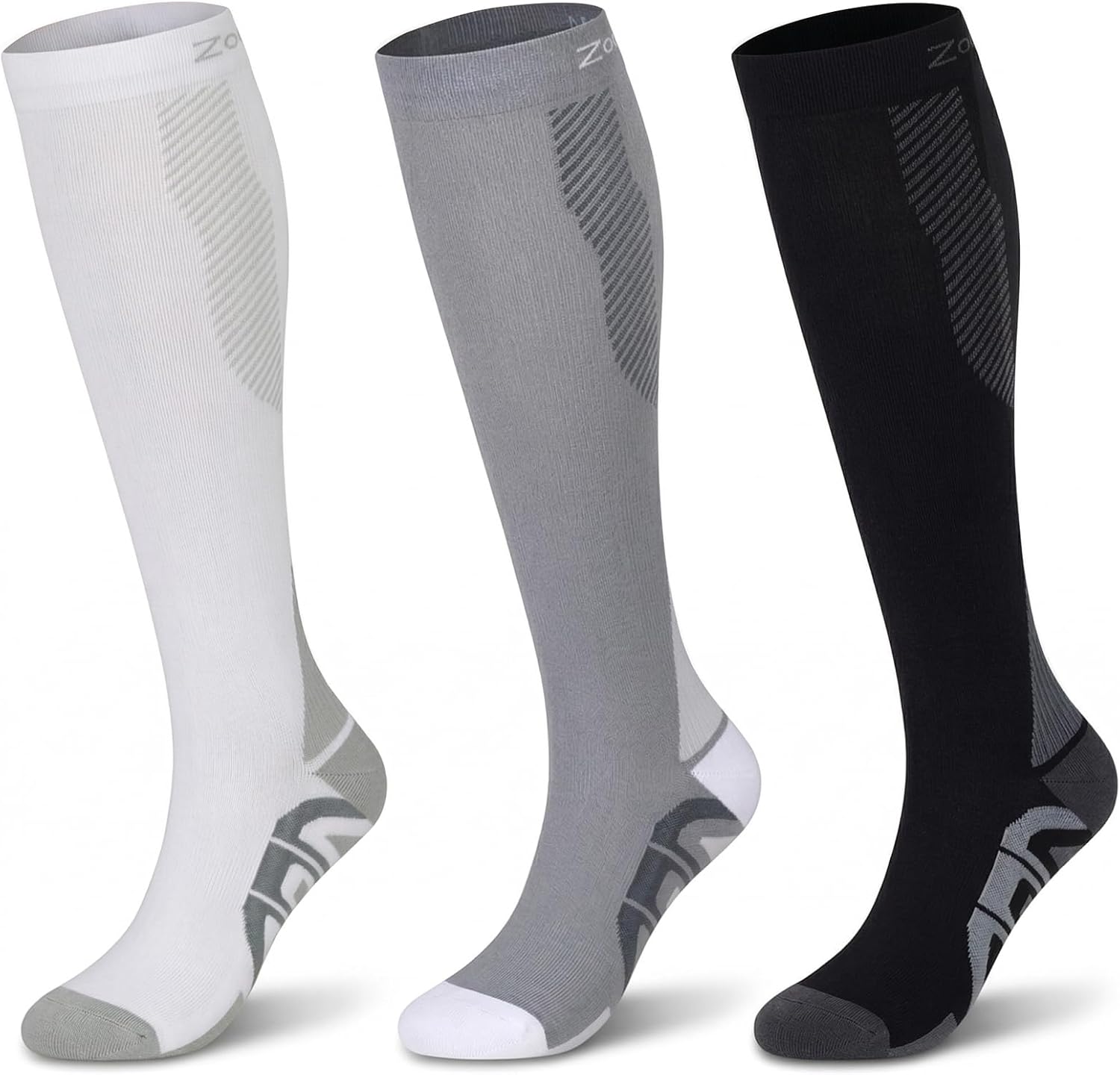 Compression Socks 20-30 mmHg for Women & Men, Graduated Support for Circulation & Swelling