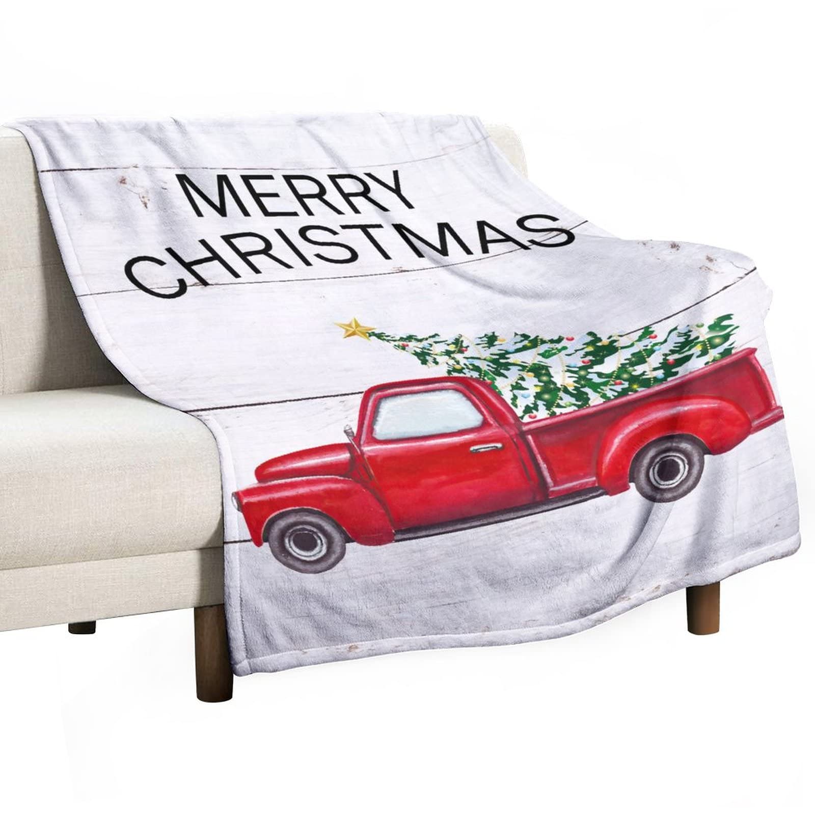 Couverture plaid sapin de Noël flanelle douce jeté de lit adulte enfant