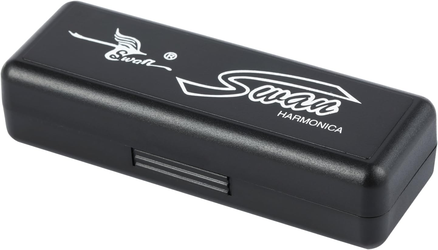Swan 10 Hole 20 Tones Harmonica Key of C Blues,Mini Harmonica for Beginners : Musical Instruments