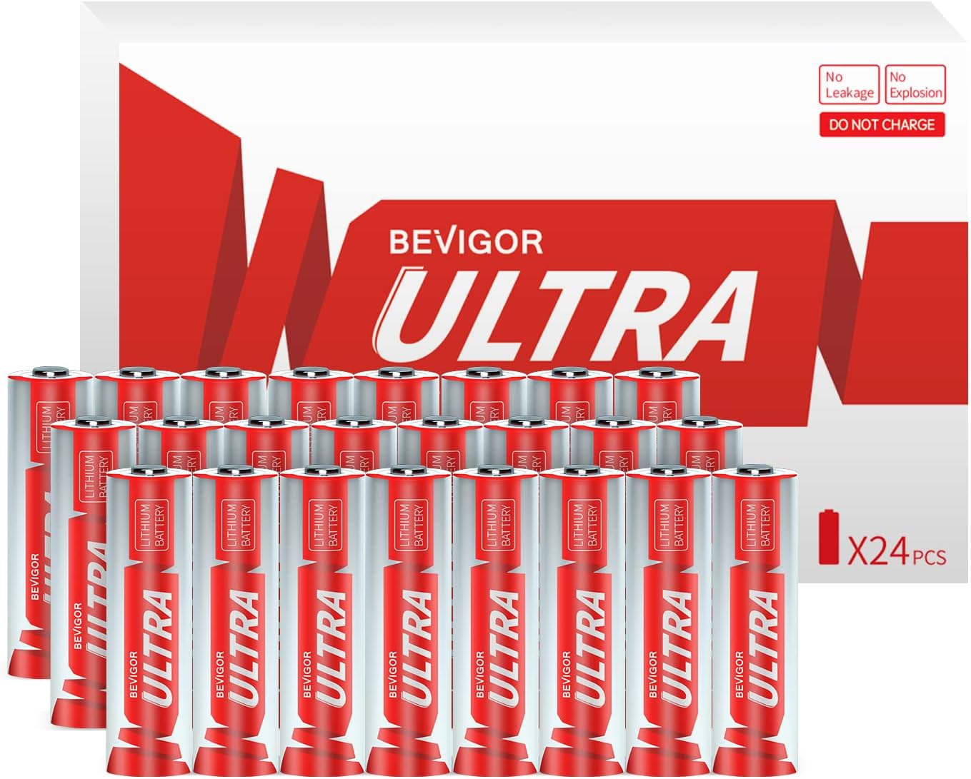 NINMAX® Lithium AA Batteries 24 Pack, 3500mAh 1.5V Longest