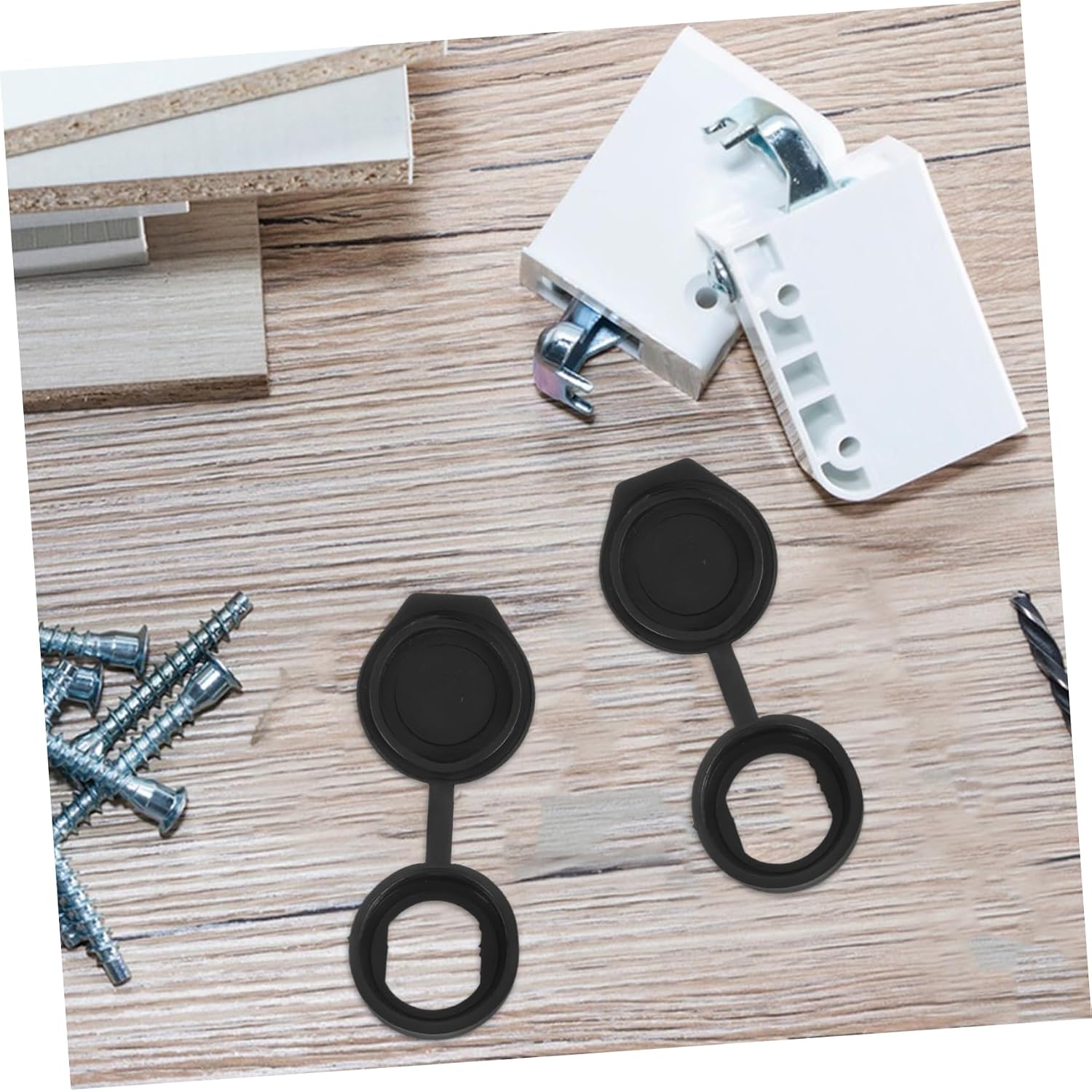 10pcs Door Lock Protective Cover Rainproof Keyhole Caps for Cam Locks Waterproofing Dust Prevention Easy Installation Rubber Material