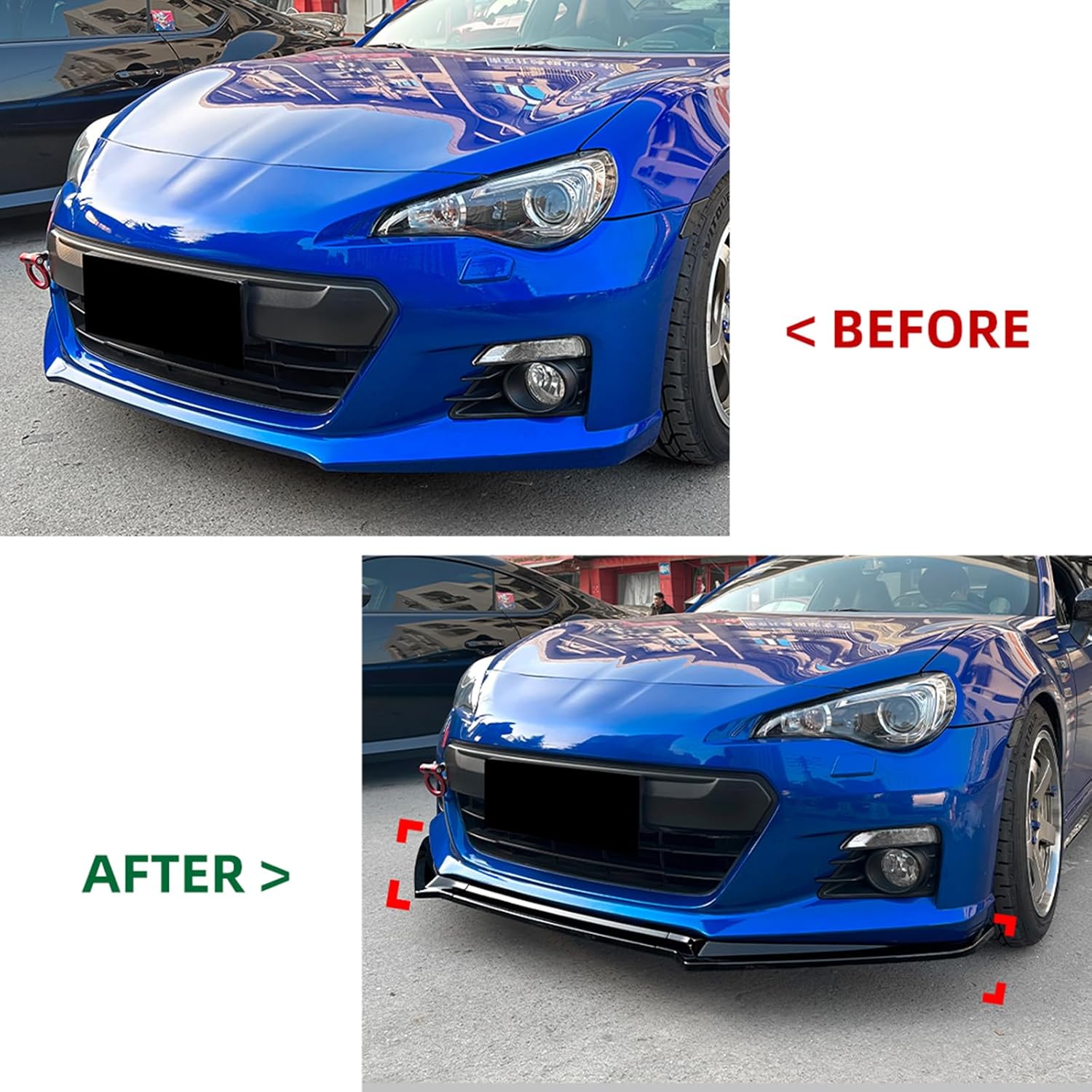 Front Bumper Spoiler Splitter Lip Body Kit For Subaru BRZ 2013-2016 2015 Black