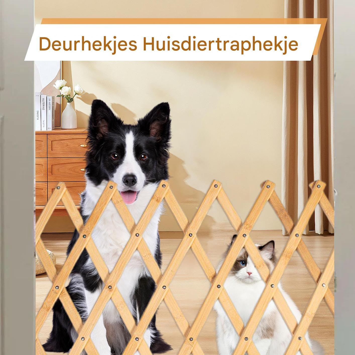 Clôture pour Animaux de Compagnie, clôture intérieure pour Animaux de Compagnie - Barrière de sécurité Pliable pour Les escaliers, comme Mesure de sécurité pour Les, Les bébés, Les