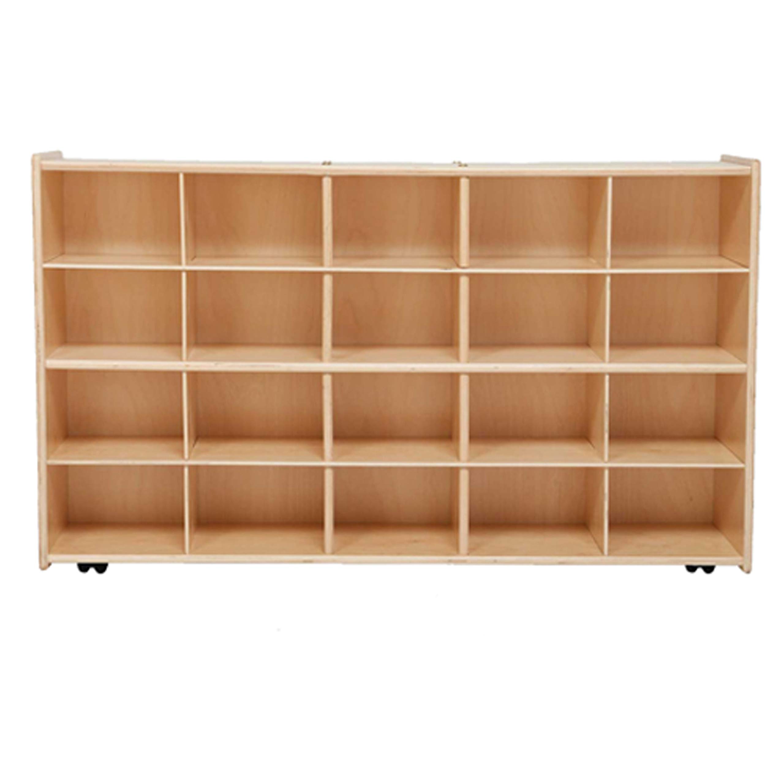 Contender B07STXN1JM Baltic Birch 20 Cubby Storage Unit - Assembled with Casters