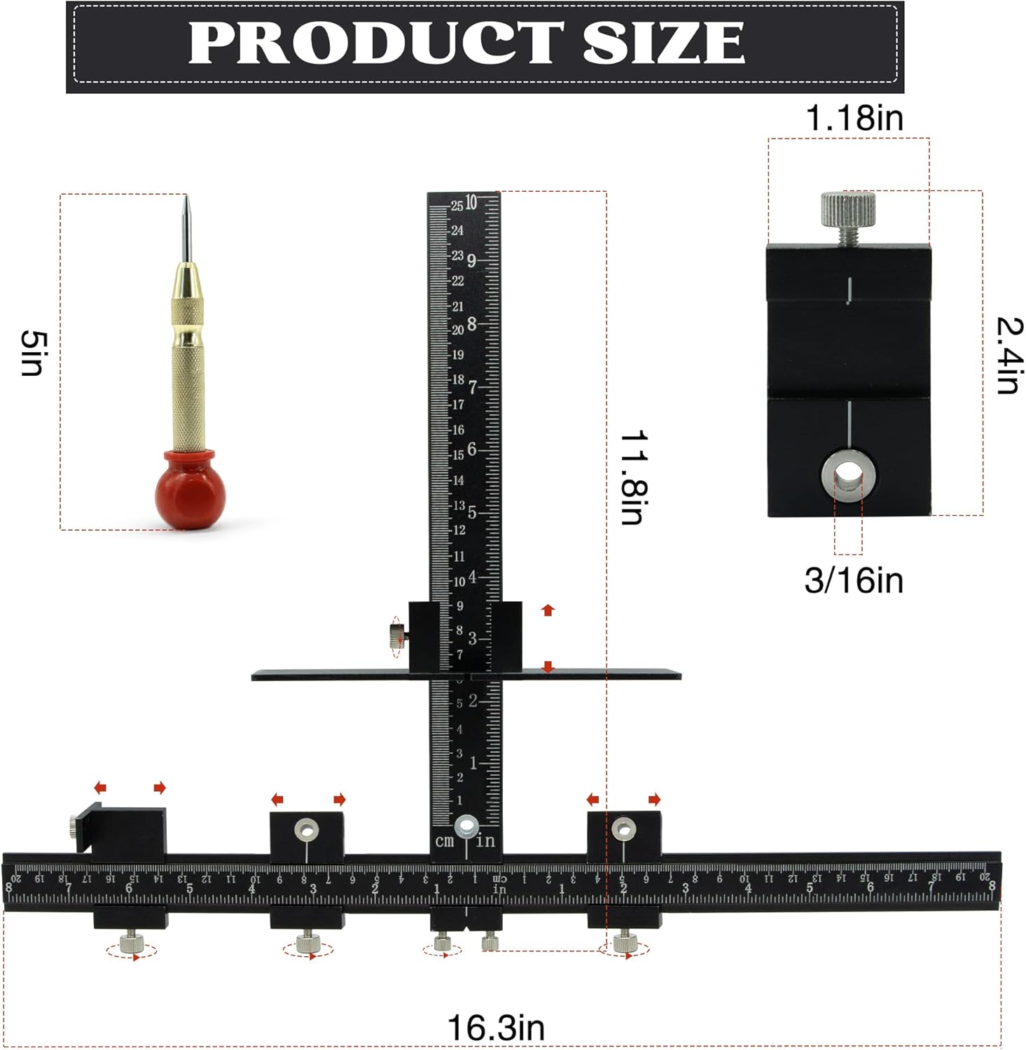 Hardware Jig,Aluminum Alloy Handle Template Tool