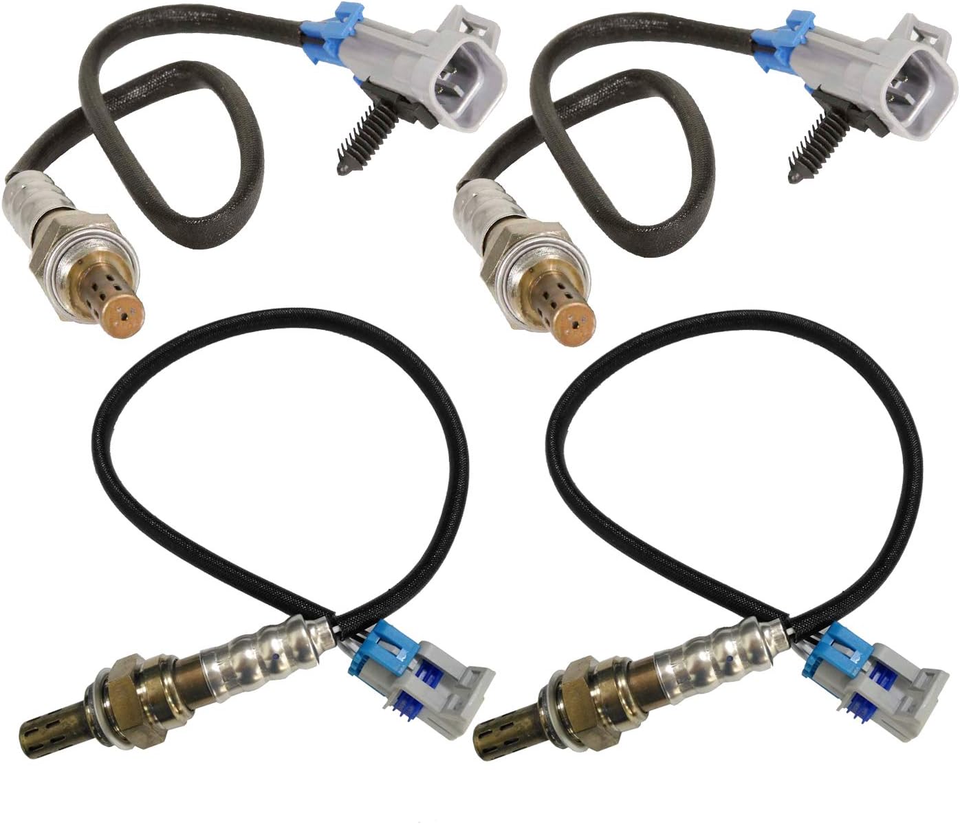 4Pcs Upstream Downstream O2 Sensor Oxygen Sensor Fit for 2008-2014 Chevy Silverado 1500 2500 HD Avalanche Suburban 1500 2500 Tahoe GMC Yukon Cadillac Escalade ESV EXT 234-4668 x2 234-4256 x2