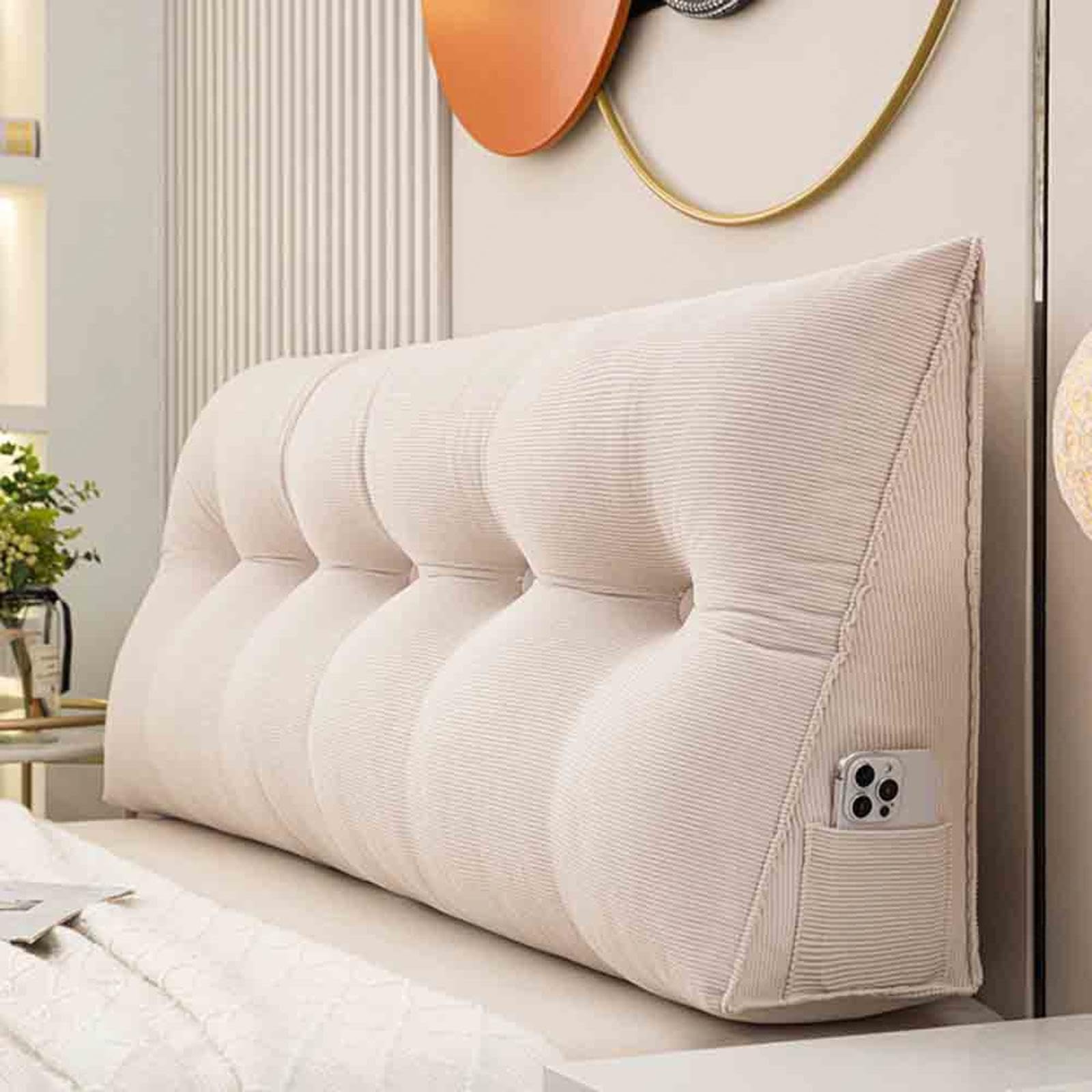 Coussin Lecture Lit/Canapé 180cm | Soutien Lombaire & Tête | Doux, Lavable | Pour Enfants & Adultes