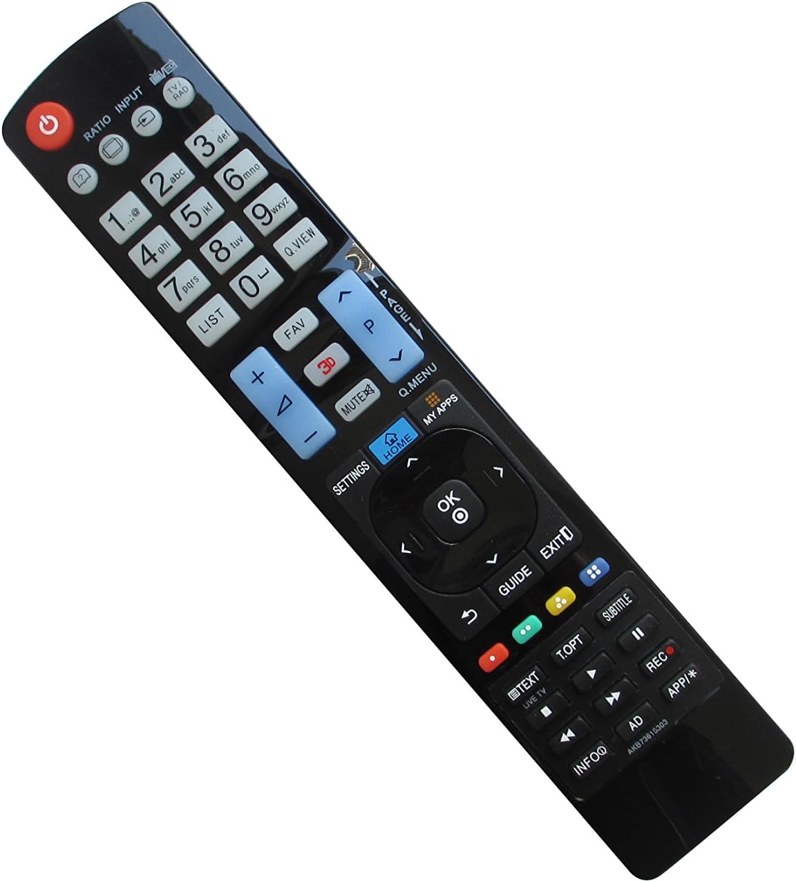 Replacement Remote Control Fit for LG 32LS3400 37LS3400 42LS3400 60LA620V 47LA690V 50LA690V 42LS4600 47LS4600 55LS4600 42PC5DC 50PB4-DA 50PY3D AKB73715692 AGF77103905 Smart 3D Plasma LCD LED HDTV TV
