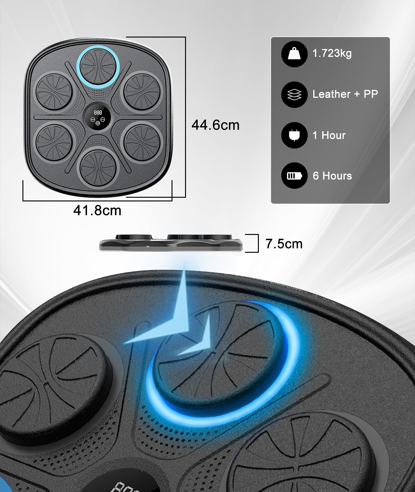 Intelligentes Musik-Boxziel verbessert die kardiorespiratorische Fitness. Interaktive Digitale Musikboxmaschine zu Hause und drinnen