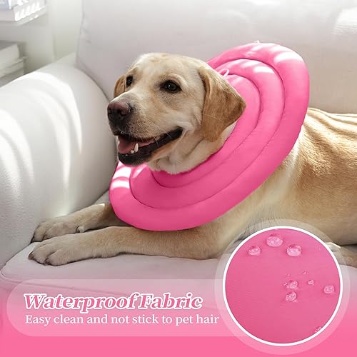 Miniatura 2 de IDOMIK Collar de recuperación para perro, cono suave impermeable para perro después de la cirugía, cómodo collar isabelino protector alternativo