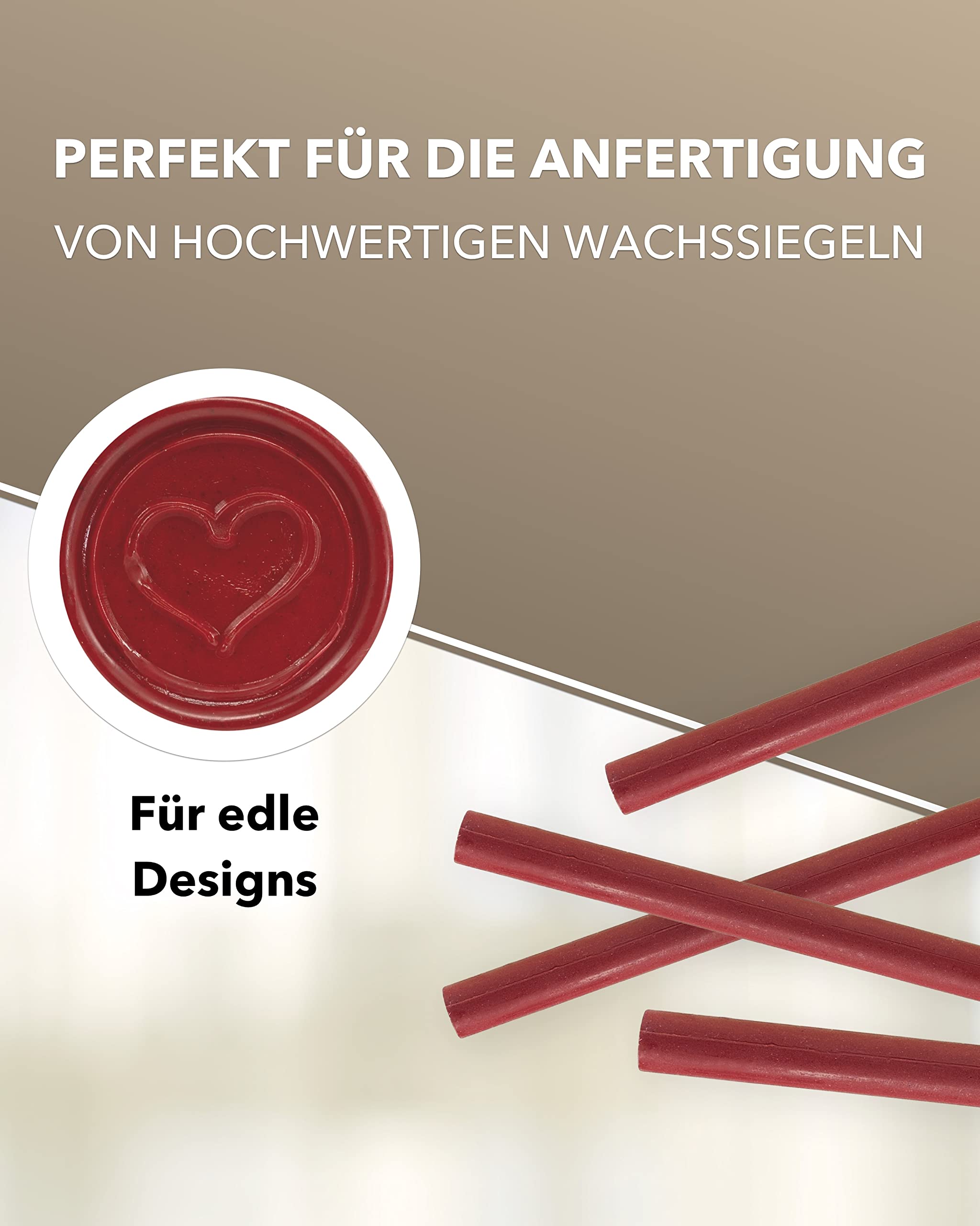 gravurART Siegelwachs für Pistole - Bordeaux Rot - Wachssiegel für Siegelstempel zur Hochzeit, 72 Sticks - 7mm