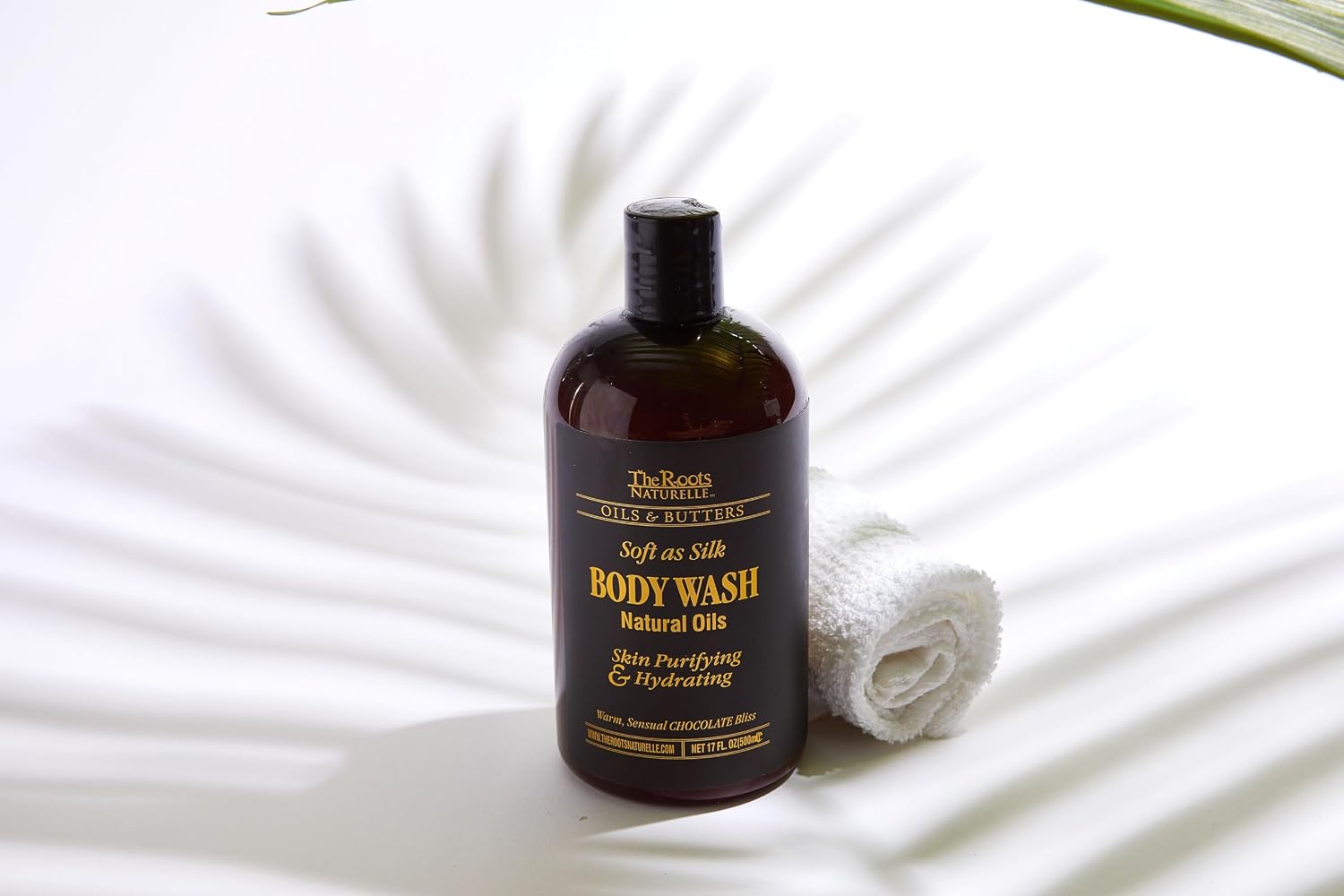 The Roots Naturelle Chocolate Bliss Body Wash | Soft as Silk | Skin Purifying & Hydrating | Warm, Sensual Chocolate Scented | 17 oz image 3