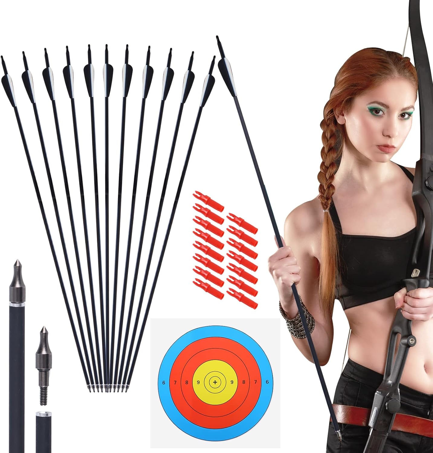30" Carbon Fiber Arrows Hybrid Carbon Arrows Hunting