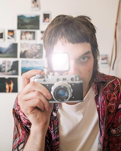 Miniatura 6 de Portable RGB Video Light with 70 LED's, Compatible with Nikon COOLPIX P900, Adjustable Color Temperature, and Long-Lasting Rechargeable Battery