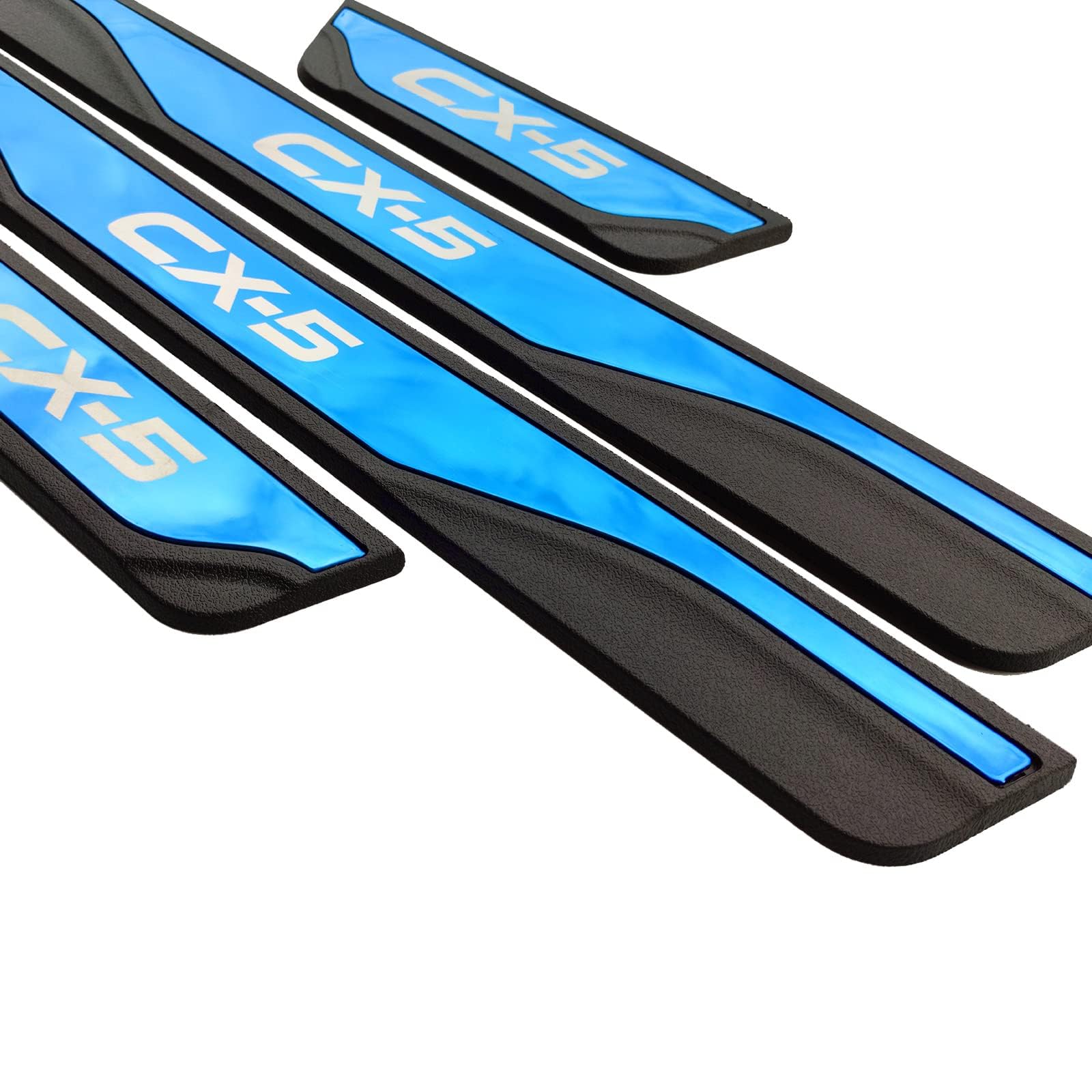 4 Protectores De Umbral Para Mazda CX-5 (2011-2016) - Acero Inoxidable, Antiarañazos, Fácil Instalación