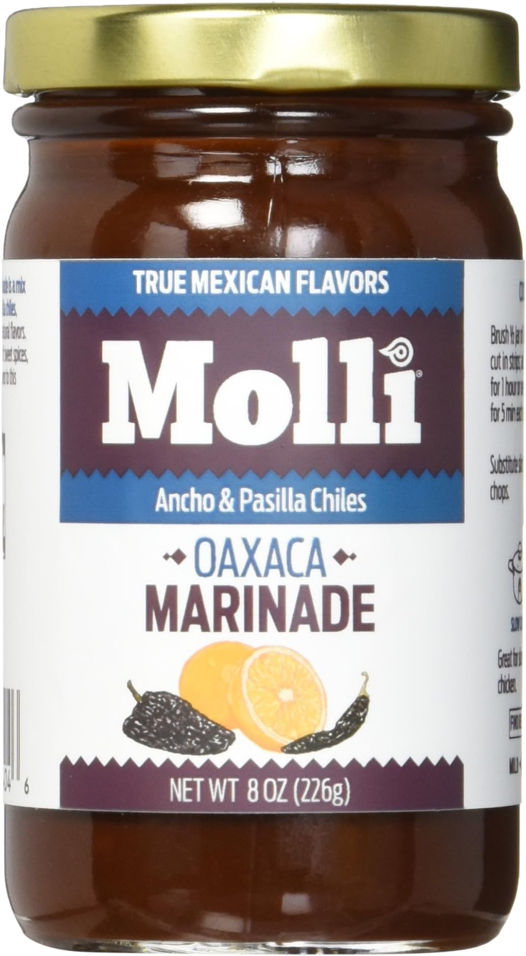 Molli Mexican Marinade Oaxaca (Pasilla, Ancho, Orange Juice), 8 oz