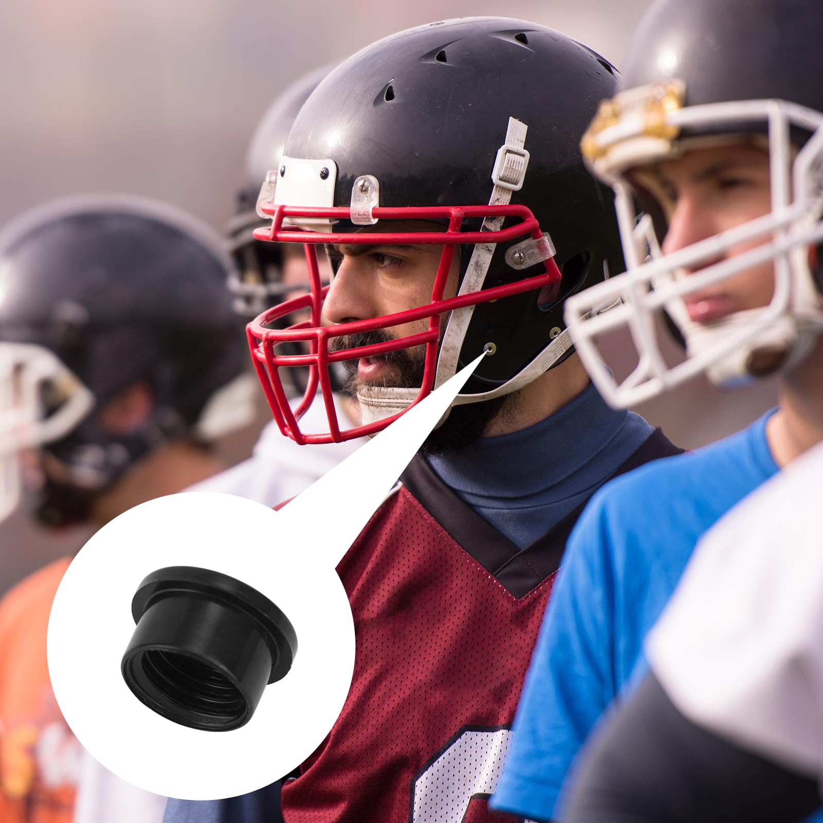 6pz Viti per Valvola Della Vescica per Riddell Speedflex e Speed Icon, Viti per Valvola a Vescica Plastica per Casco Football Pratici Tappi Valvola Caschi Rugby per Adulti e Giovani(Nero)