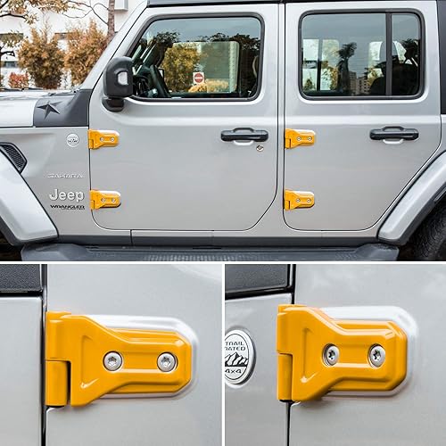 Vista 11 de Cubierta de bisagra de puerta, accesorios exteriores, decoración para Jeep Wrangler JL JLU Sport Sahara Freedom Rubicon Unlimited y Gladiator JT 2