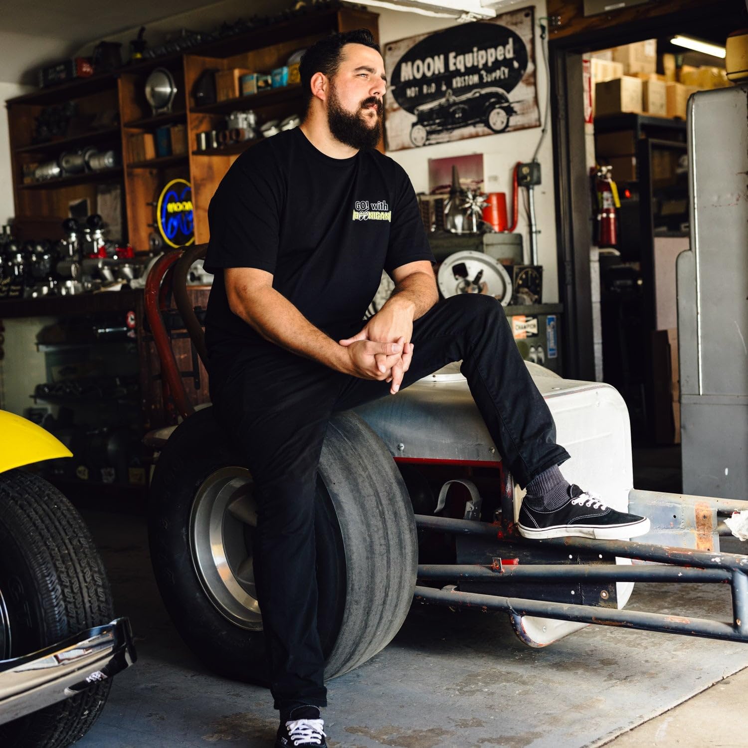 Hoonigan x Mooneyes Hoon and Moon Short Sleeve Tee