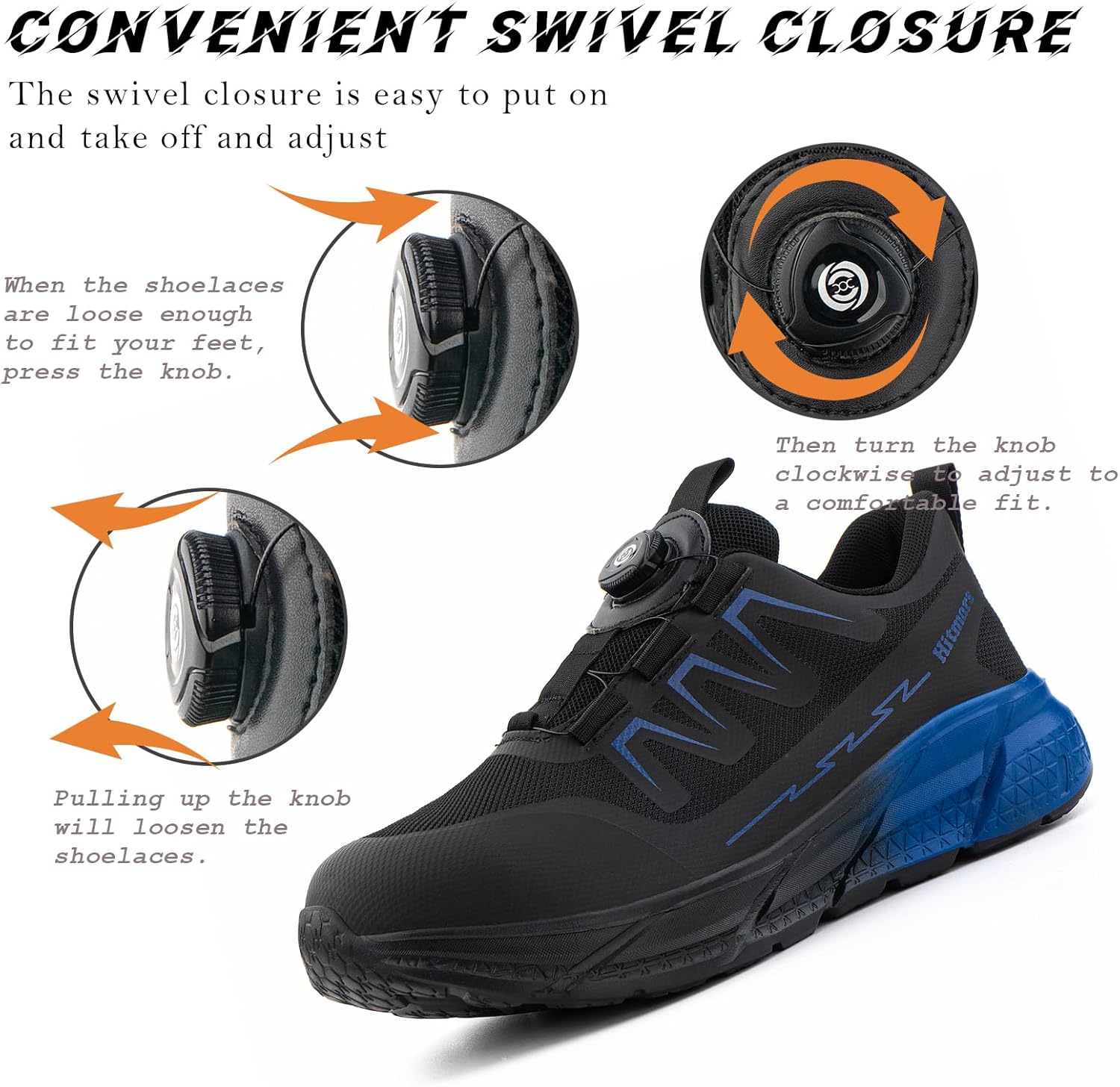 Loiston Sicherheitsschuhe Damen Mit Stahlkappe - Arbeitsschuhe Mit Schnellverschluss