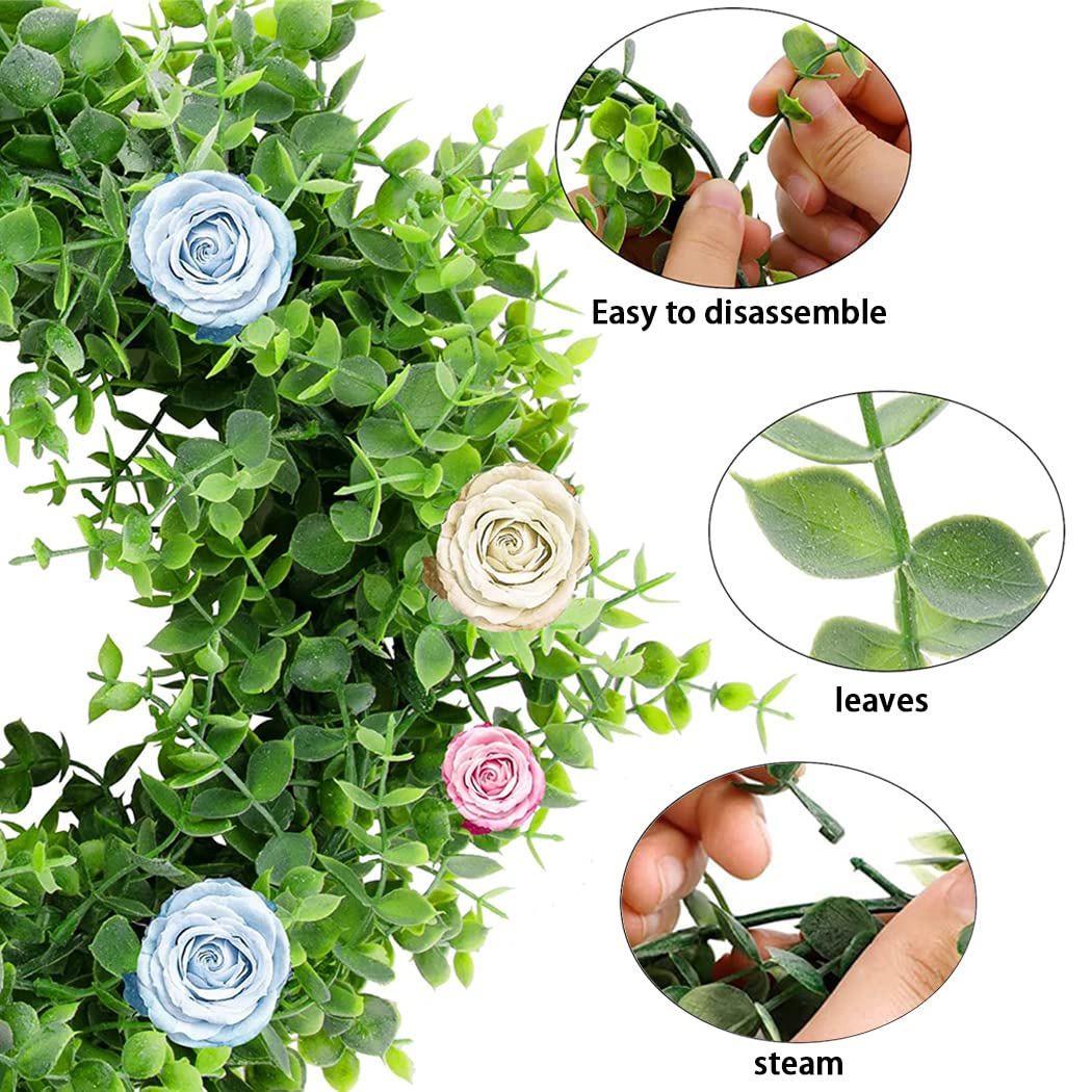 Guirlande Eucalyptus Artificielle 4PCS - Décoration Murale Verte Mariage Arche Table