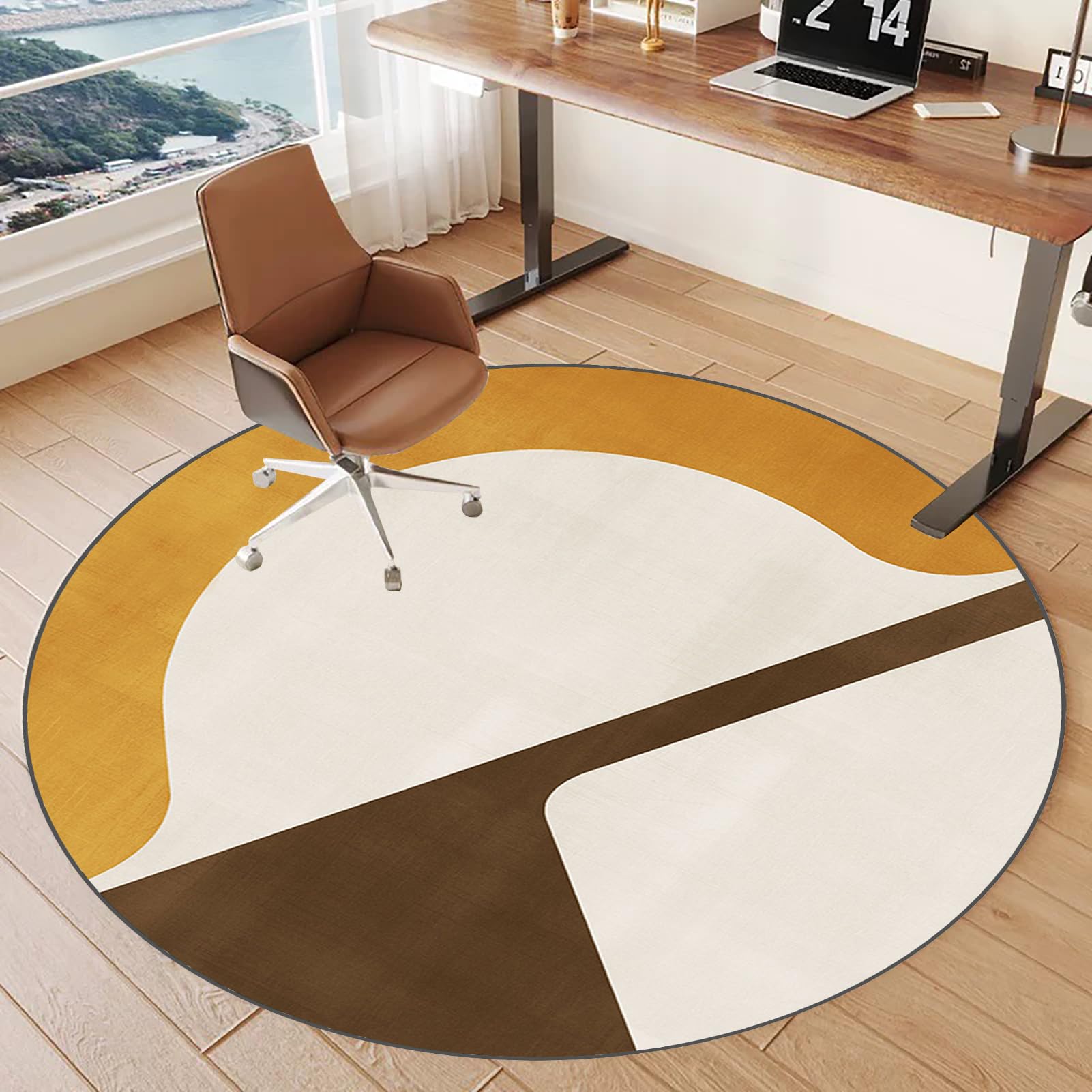 Alfombrilla resistente para silla de oficina para suelos de pelo bajo, antideslizante, gruesa, para escritorio, silla dura, protector de silla de juegos, tapete redondo para silla de parquet laminado