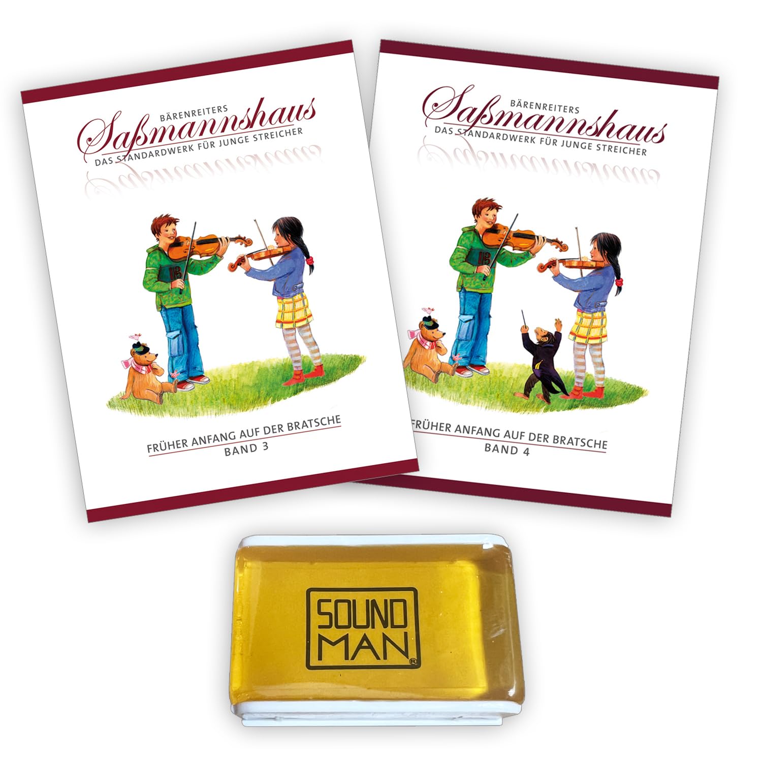 Früher Anfang auf der Bratsche Band 3 + 4 | Eine Bratschenschule für Kinder | Saßmannshaus | BA09683 + BA09684 | Bärenreiter Verlag | ISMN 9790006536375 + 9790006536382 | Soundman Kolophonium