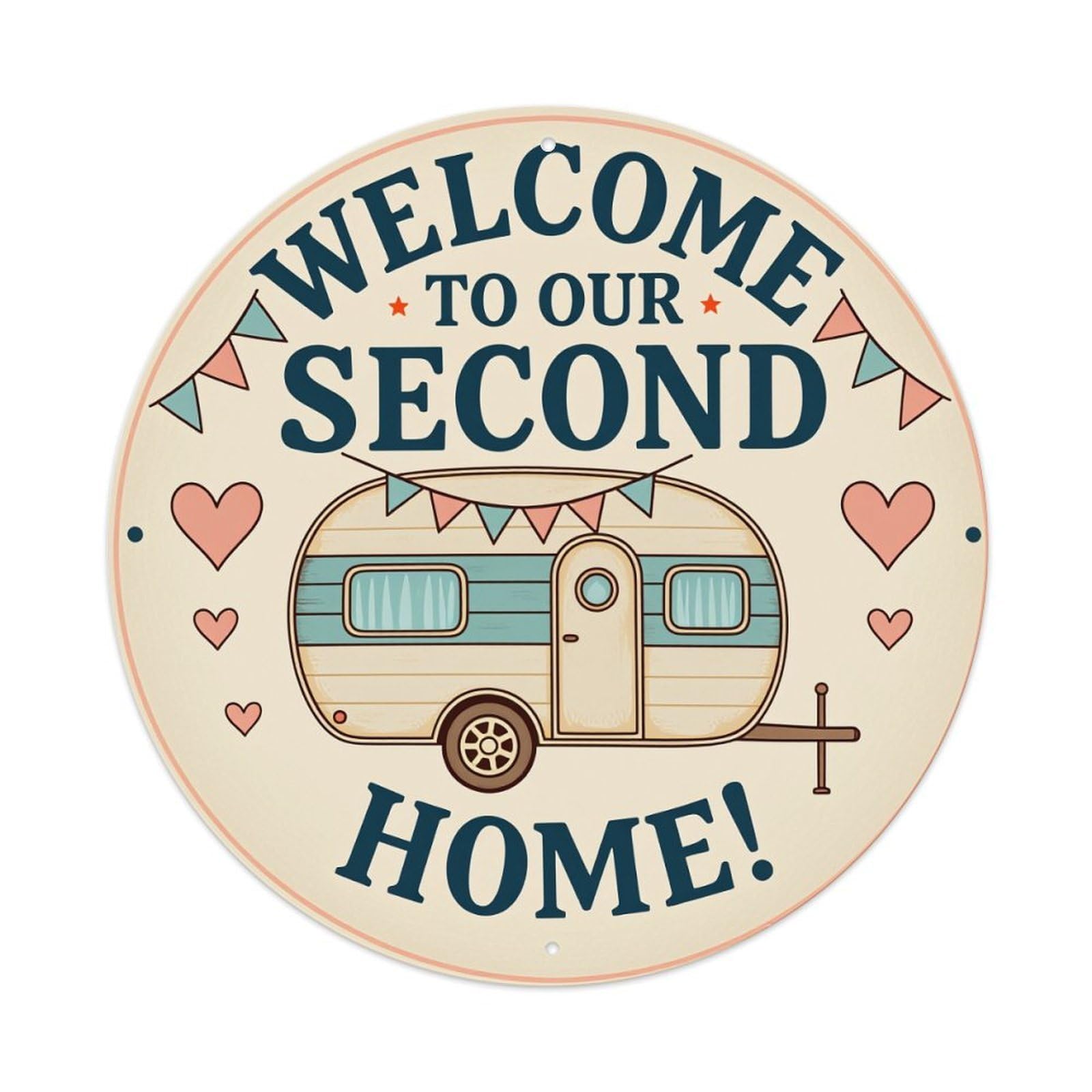 Welcome To Our Second Home Tin Sign Vintage Style Home Bar Garden Wall Plaque Decor Metal Poster 8x12 Inch