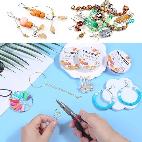 Miniatura 6 de Paxcoo Paquete de 3 alambres de joyería para manualidades, calibre 18, resistentes al deslustre, para suministros de fabricación de joyas y