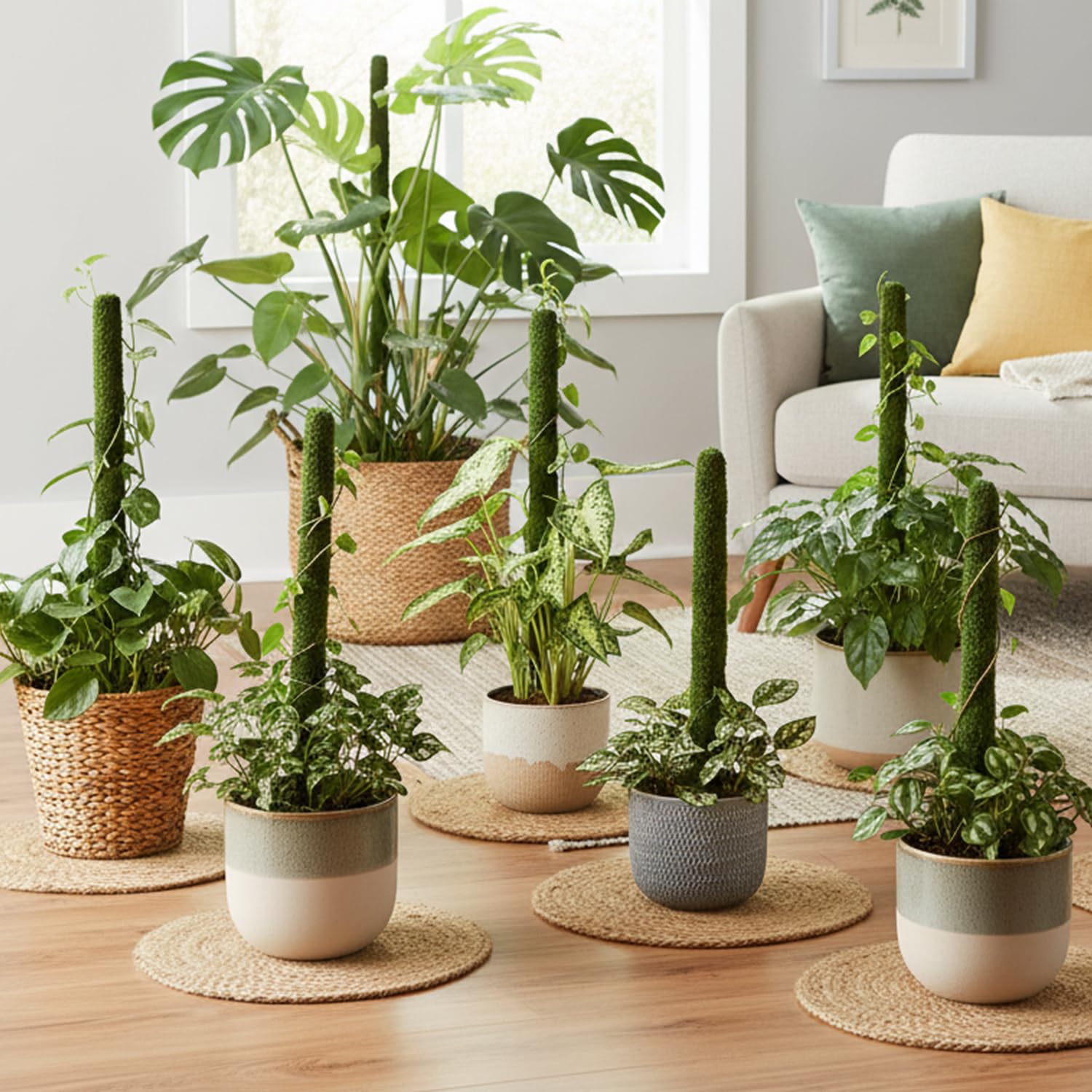 Coir Moss Sticks - Plant Support for Climbing Plants -8