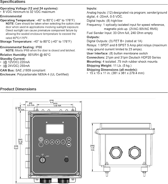 EMS PRO Engine Controller, Clear Door, Non-Branded (40090048)