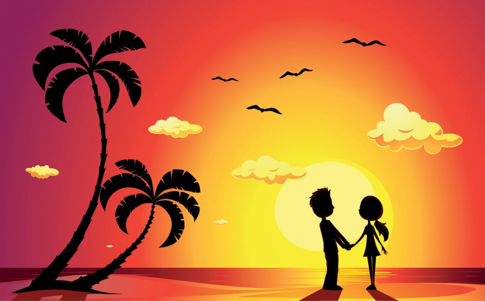 CHOIS Custom Films CF6080 Sunset Romantic Couple Cartoon Window Privacy Stickers 4' W by 3' H