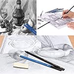 Dessin de crayons avec carnet de croquis 50 Pages, crayons colorés 53pcs Set in a Portable Zipper Case, Aquarelle n Crayons métalliques, Sketch Crays n Accessoires inclus, Débutants n Pros