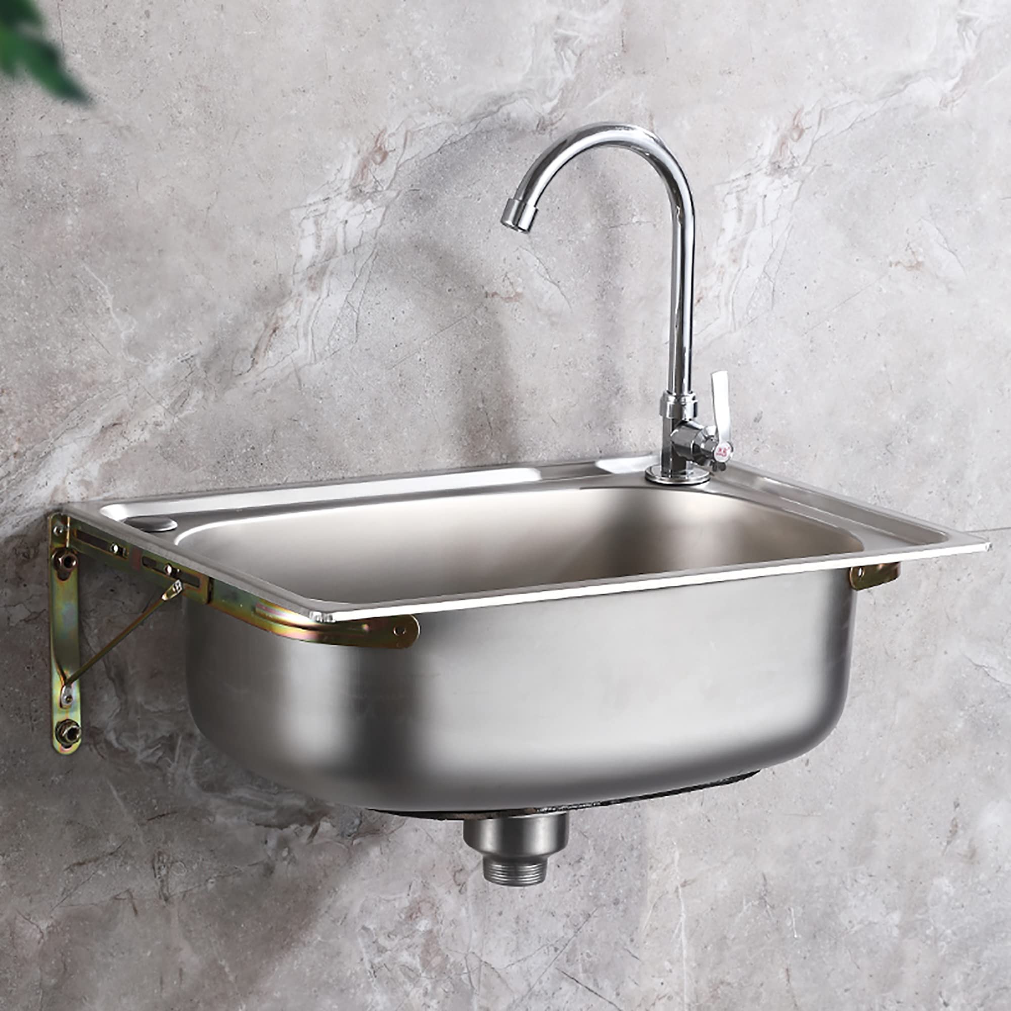 Fregadero mini de pared LWX para ahorrar espacio en cocinas y lavaderos de acero