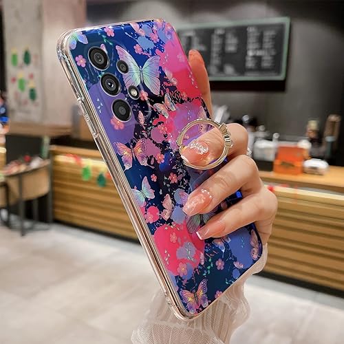 Miniatura 3 de Easyscen Funda para Galaxy A53 5G con diseño floral para niñas y mujeres, a prueba de golpes, funda protectora de poliuretano termoplástico con