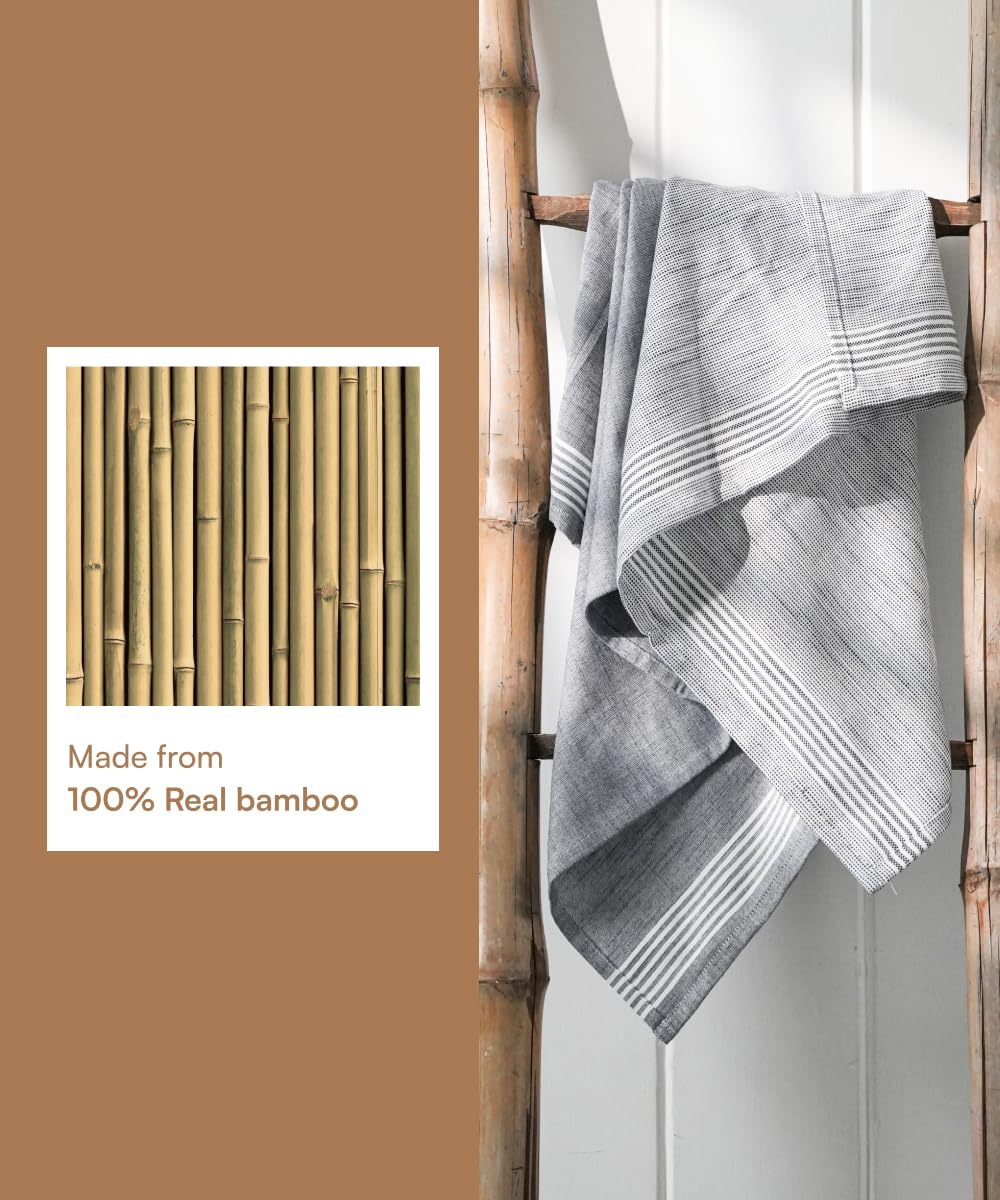 Bamboo Bath Towels - 5 Pack Antimicrobial Luxury -8