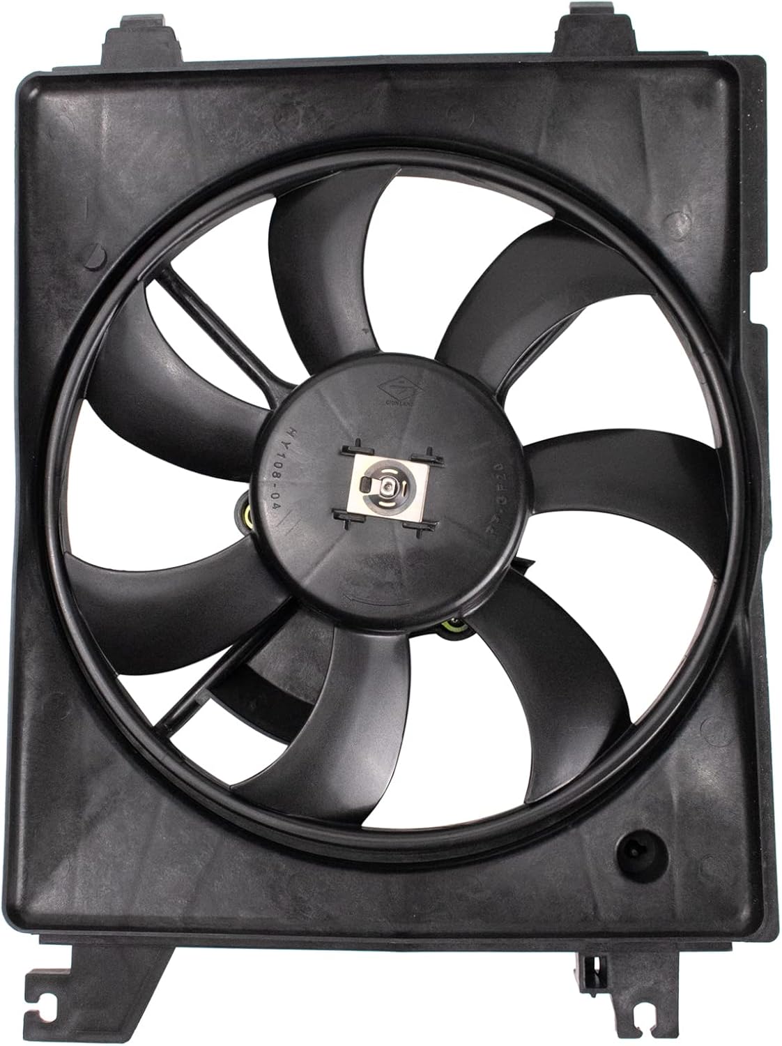 TRQ A/C Condenser Cooling Fan Assembly Compatible with 2001-2006 Hyundai Elantra 2003-2008 Tiburon HY3113105 HY3113108