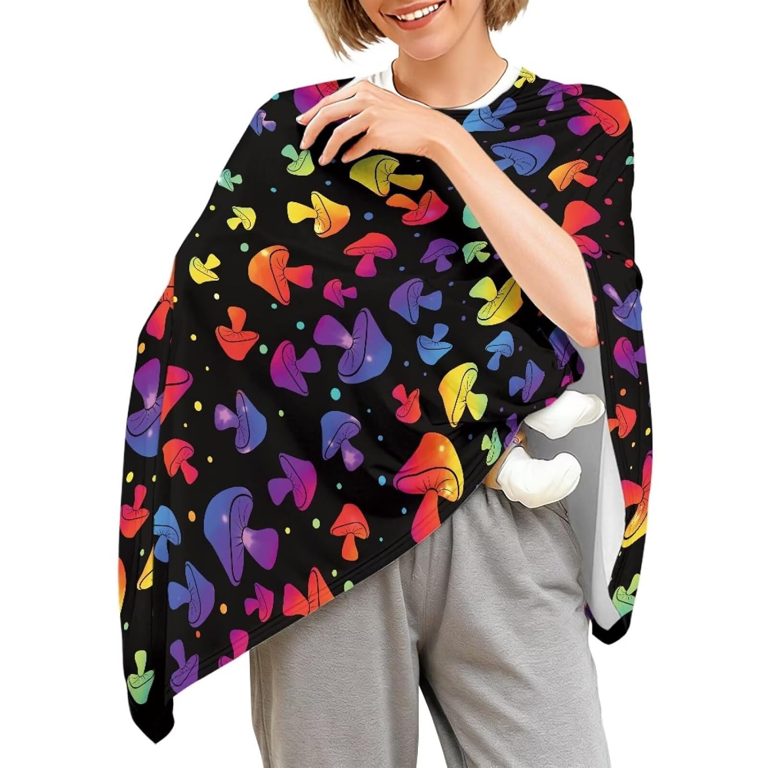 Horses & Flowers Nursing Cover up for Breastfeeding Lightweight Privacy Nursing Covers for Mom Multi-Use Newborn Essentials Must Haves Universal Fit
