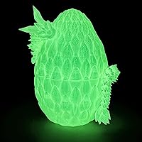 Vista 10 de Huevo de Dragón Impreso en 3D - Huevo Sorpresa con Dragón de Cristal Flexible de 12" en el Interior, Juguete de Regalo Mítico Impreso en 3D, Mascota