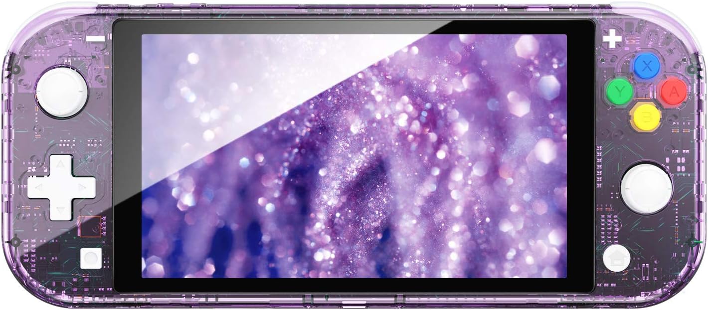 NSL Handheld Controller Housing DIY Replacement Shell Case Compatible with Nintendo Switch Lite Joy-Con Without Electronics (Set-Atomic Purple)