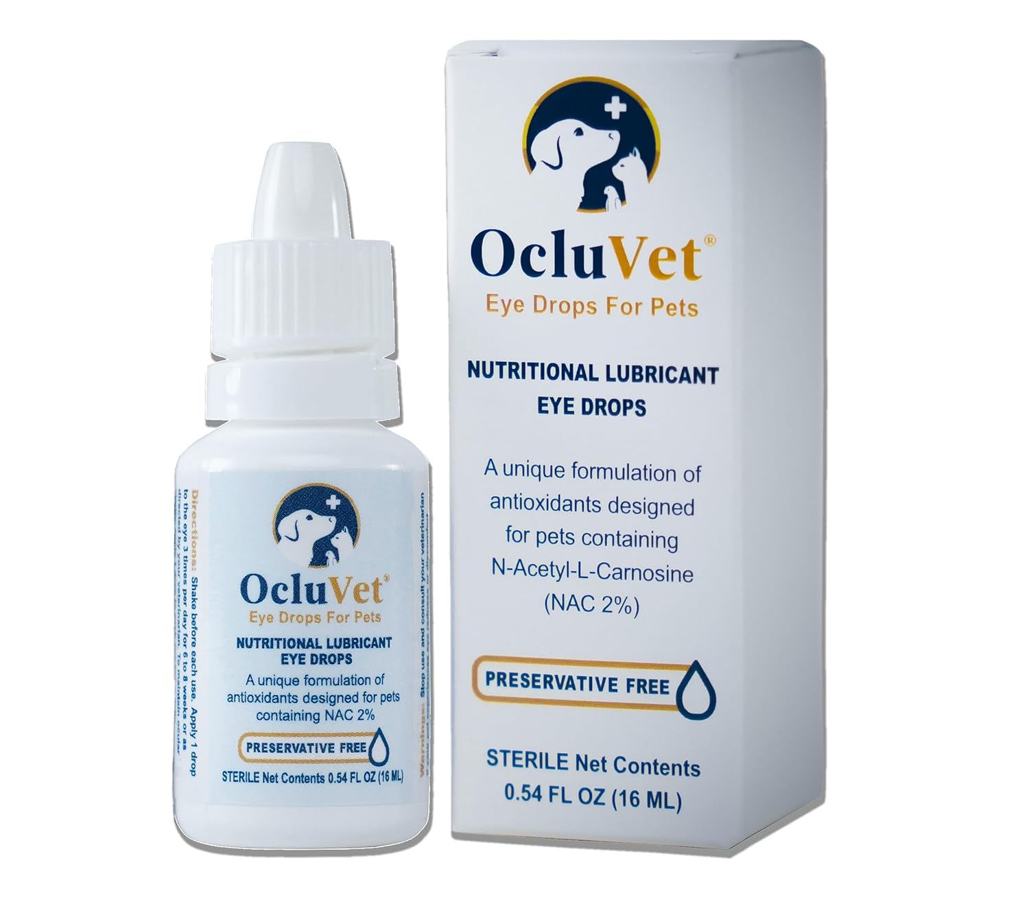 OcluVet Eye Drops for Pets Clinically Studied Antioxidants for Pets with Cataracts Made in The USA Includes 2