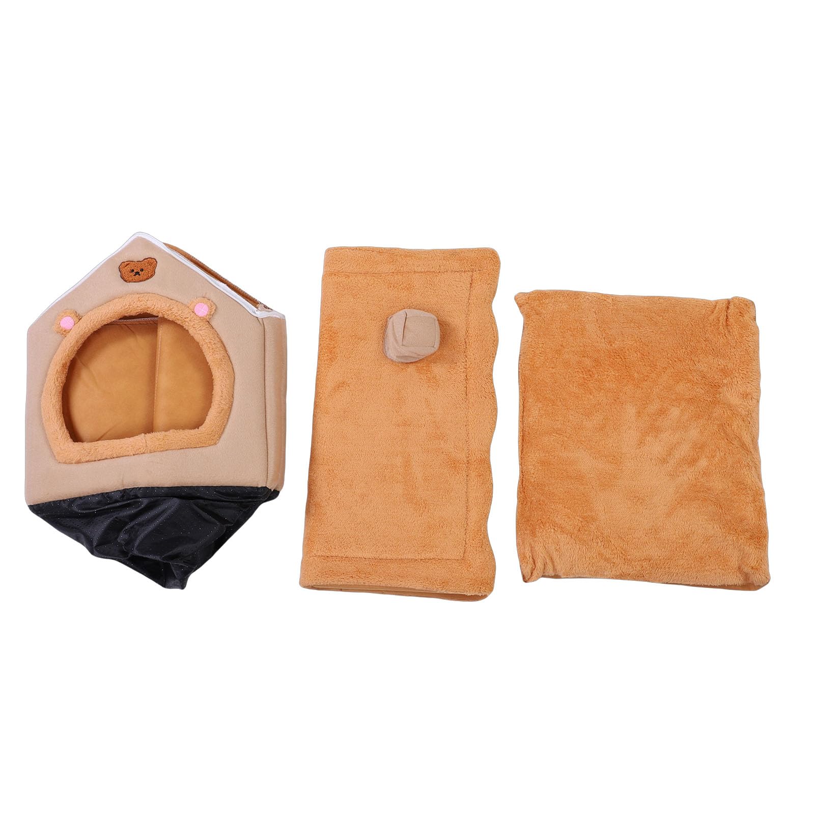 Tenda per Cuccia per Animali Domestici, Cucce per Gatti e Condomini Antiscivolo in Tessuto Caldo e Confortevole Simpatico Orsetto per Lettino per Gatti con Cuscino per le Stagioni Tenda