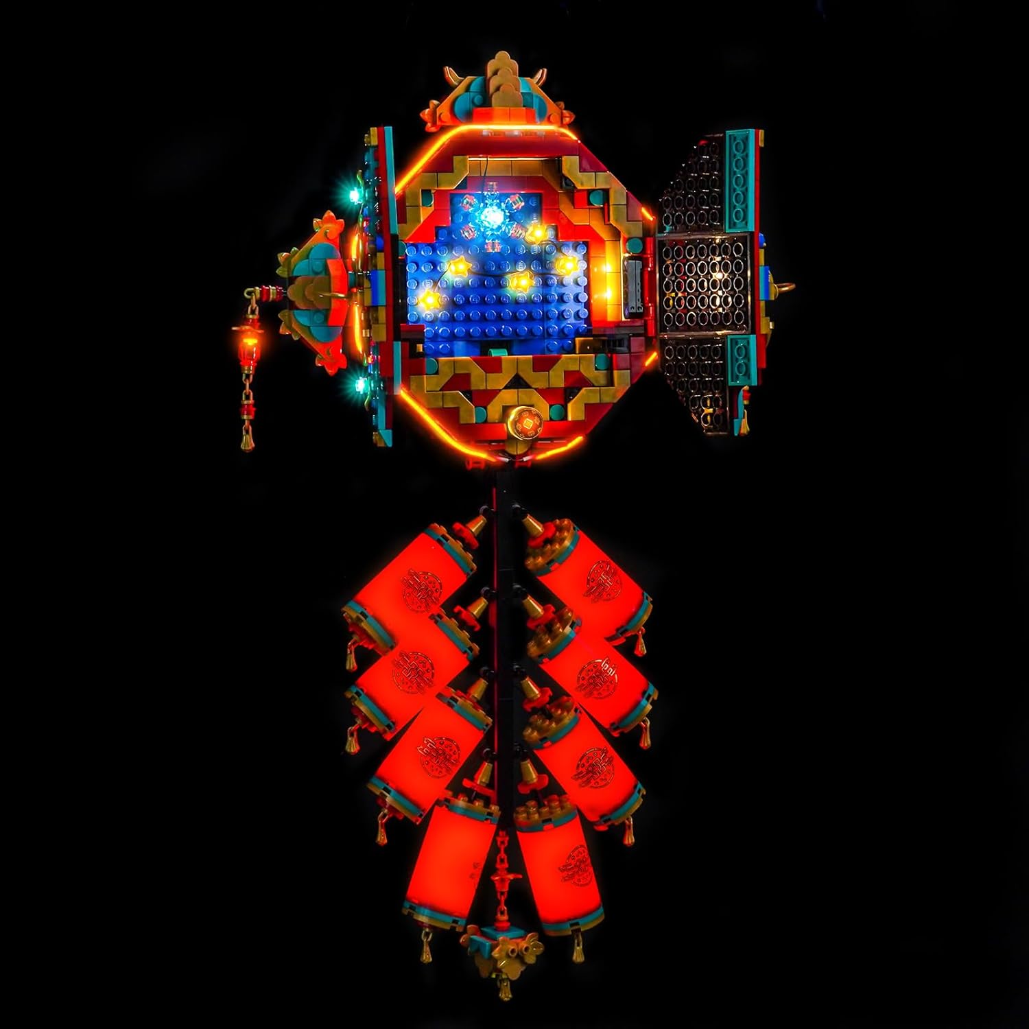 LED Lighting Compatible with Lego 80118 Fortune Firecracker - JUST Lights,Light Kit Compatible with Lego Wall Art 80118，NOT Included The Mode