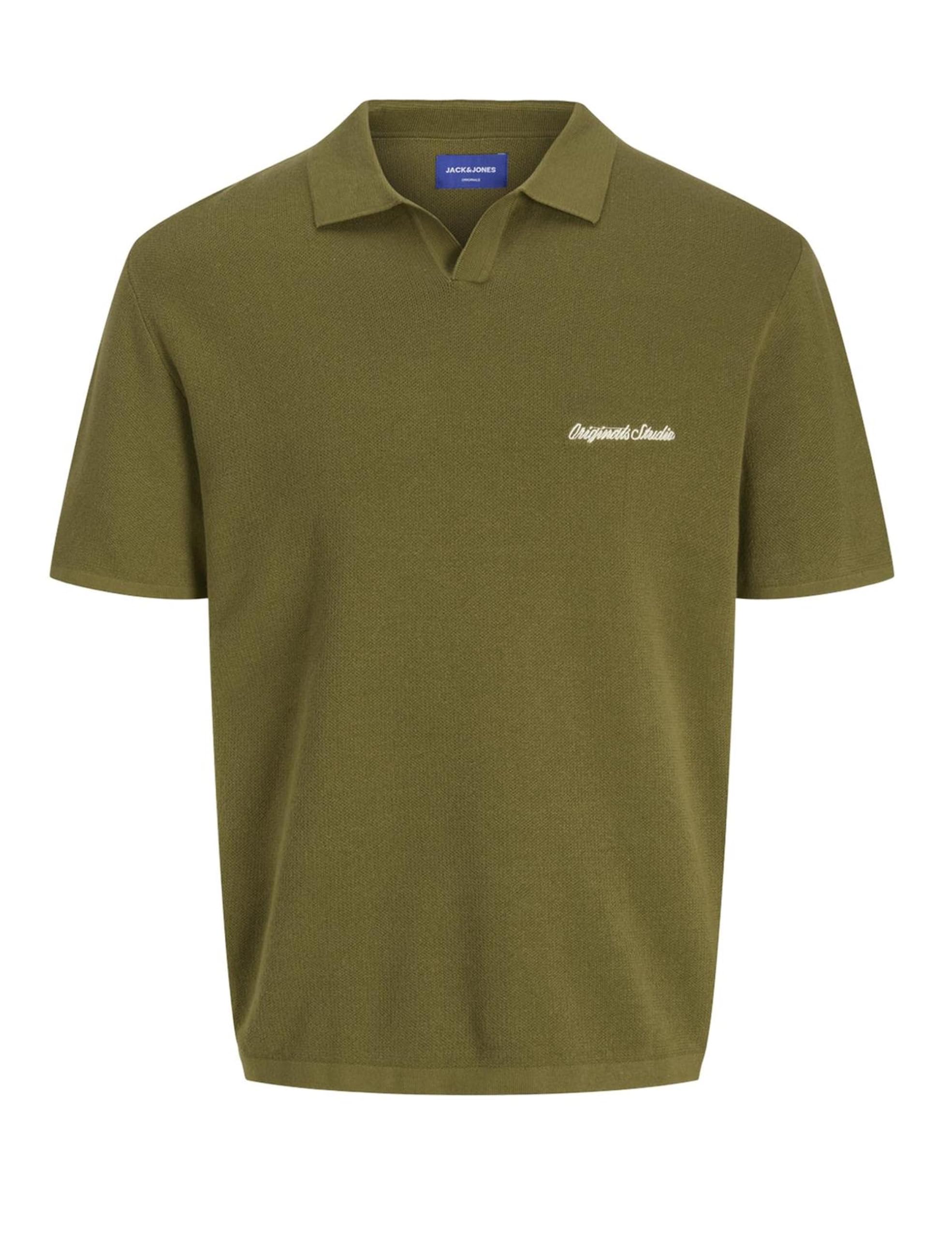 JACK & JONES Jornorrebro Light Knit Ss Polo Sn, Olive (drab Olive), M